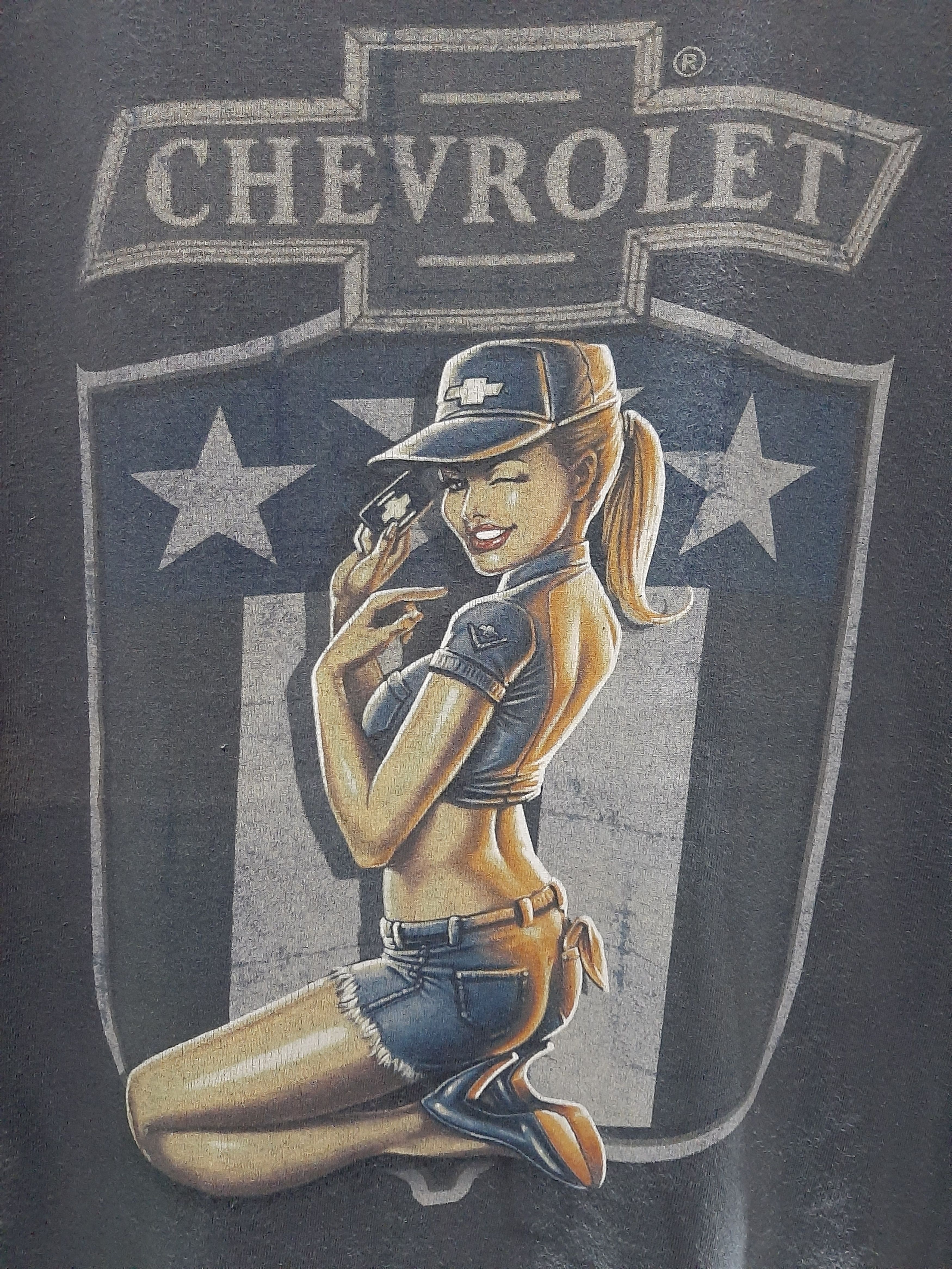 Japanese Brand × Vintage VINTAGE SEXY GIRL PROMO CHEVROLET TEE Size US L / EU 52-54 / 3 - 2 Thumbnail