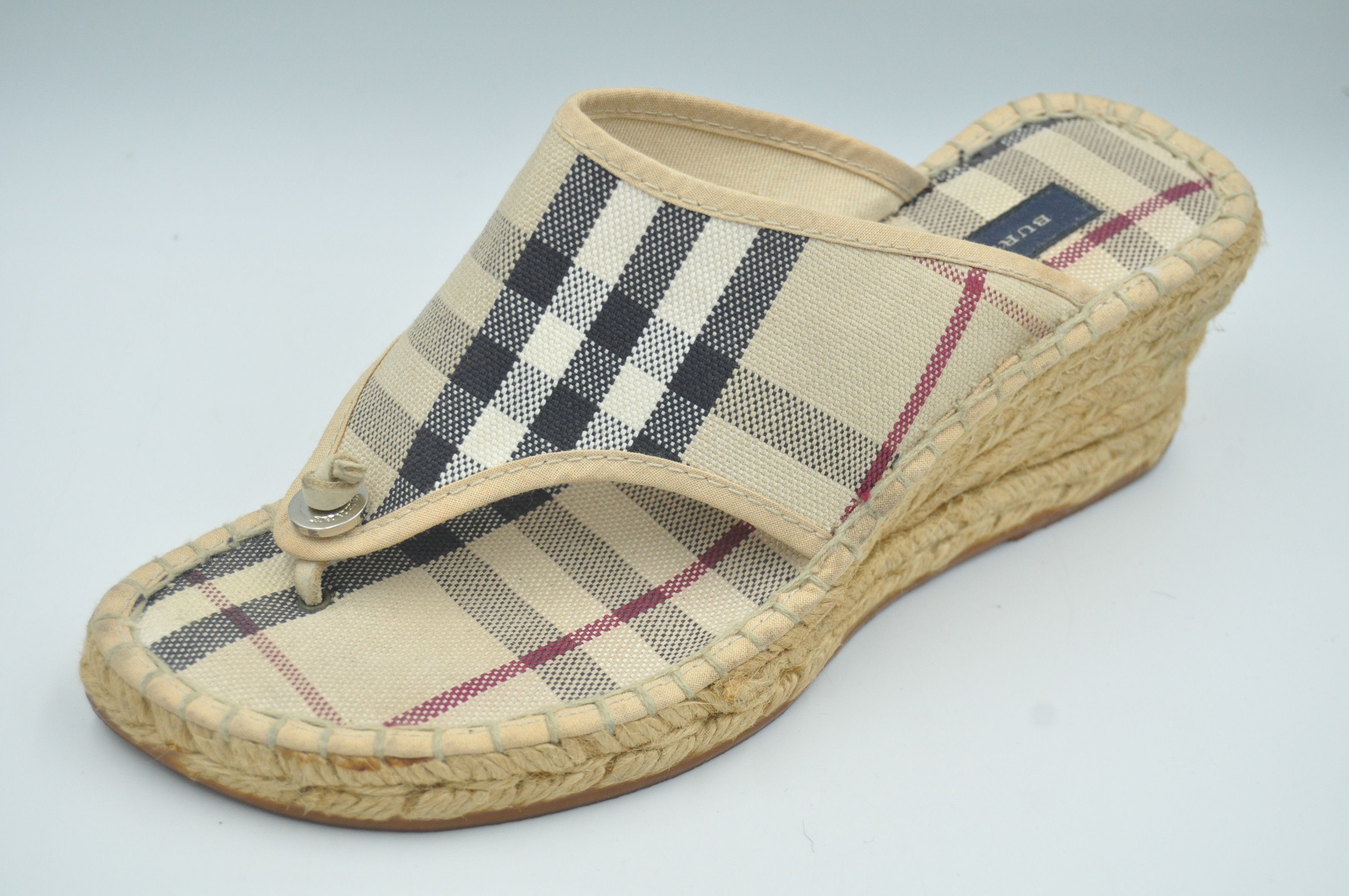 Burberry Burberry - Nova Check Espadrille Wedge Size US 5 / IT 35 - 10 Thumbnail