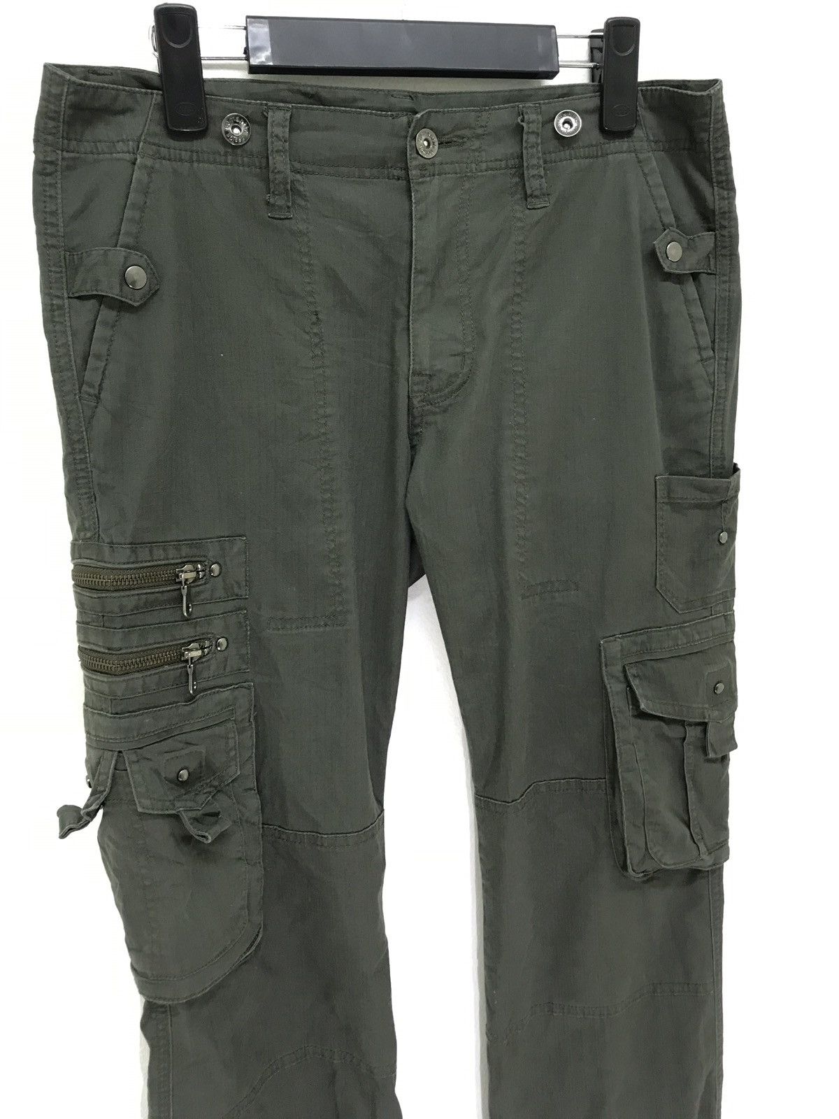 Japanese Brand Flare Cargo Semantic Design Tactical Stretchable Boot cut Size US 31 - 1 Thumbnail