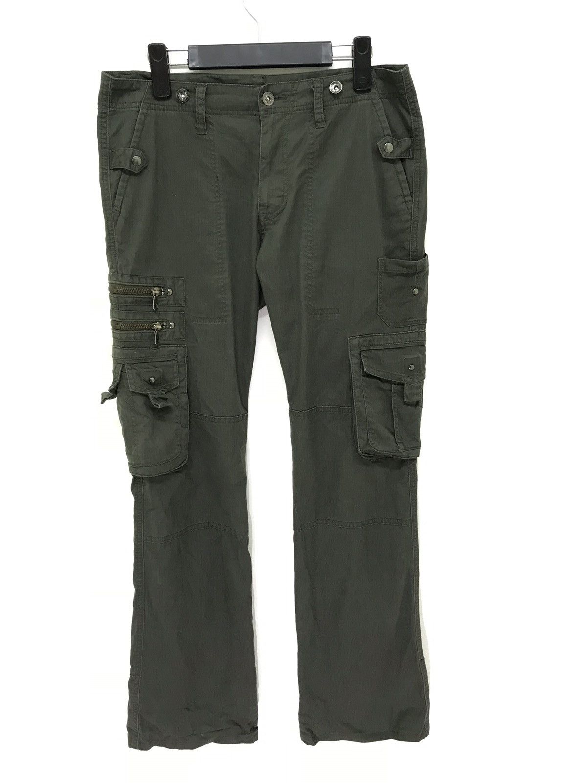 Japanese Brand Flare Cargo Semantic Design Tactical Stretchable Boot cut Size US 31 - 2 Thumbnail