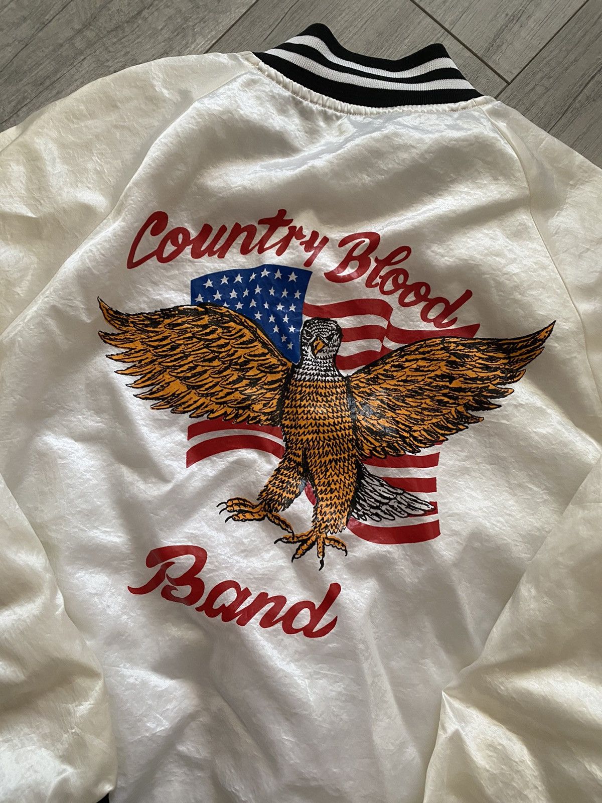 Vintage Vintage 80’s 90’s Country Blood Band Satin Bomber Jacket Size US XL / EU 56 / 4 - 2 Thumbnail