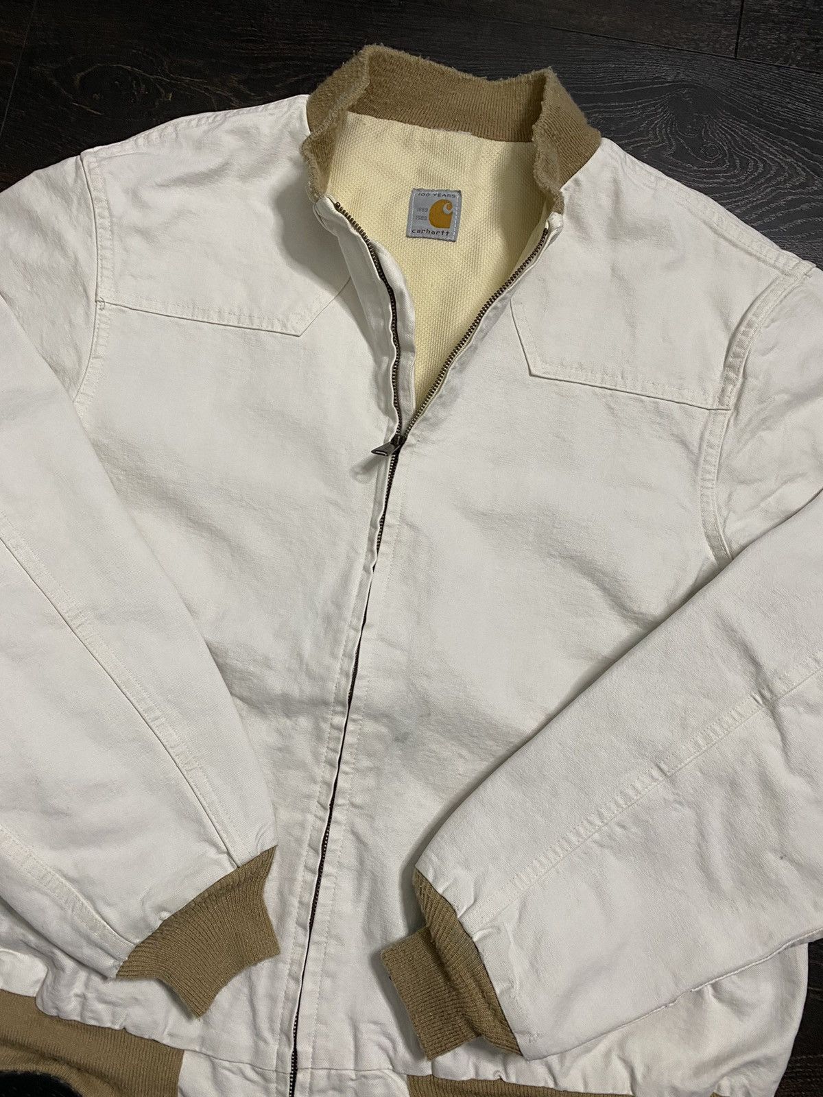 Carhartt Vintage 80s 1989 Cream Carhartt Workwear Santa Fe Jacket Size US XXL / EU 58 / 5 - 2 Thumbnail