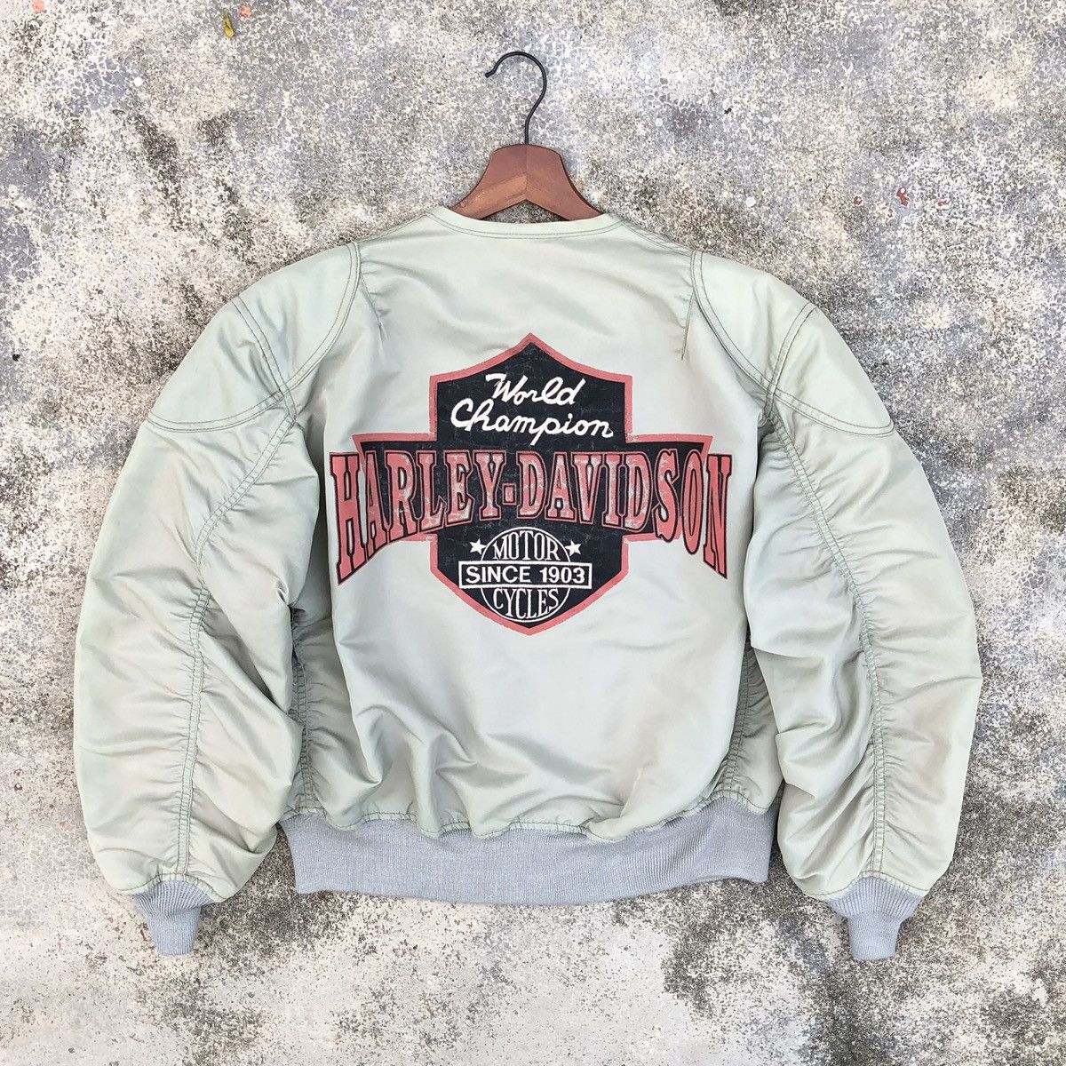 Harley Davidson Vintage Harley Davidson Motor Champion Bomber Jacket Size US M / EU 48-50 / 2 - 3 Thumbnail