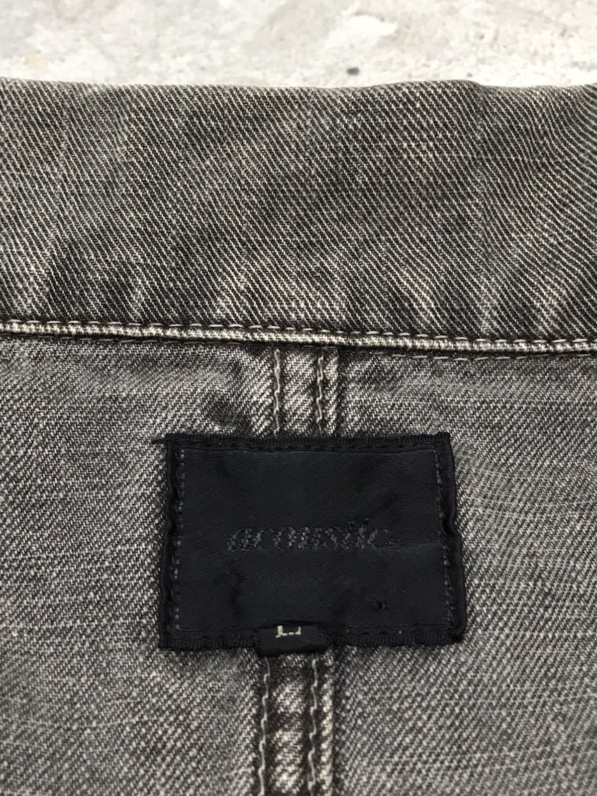Japanese Brand ACOUSTIC Faded Black Tie Dye Hidden Pocket Chore Jacket Size US M / EU 48-50 / 2 - 11 Thumbnail