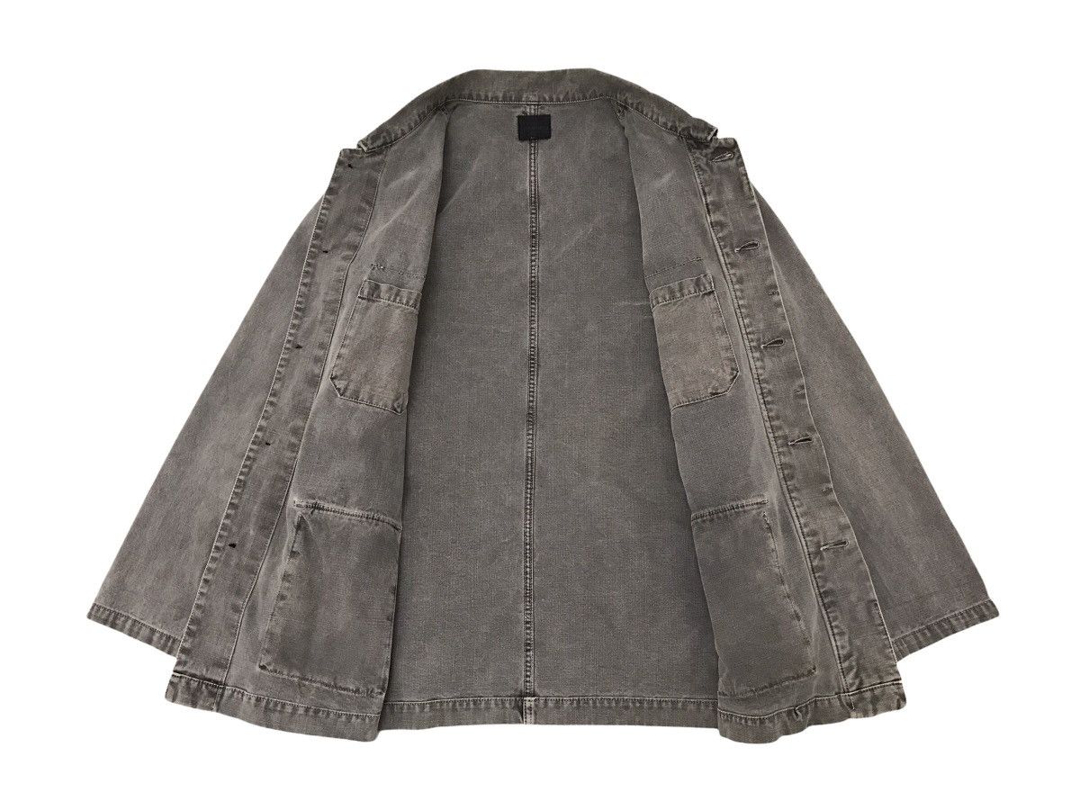 Japanese Brand ACOUSTIC Faded Black Tie Dye Hidden Pocket Chore Jacket Size US M / EU 48-50 / 2 - 8 Thumbnail