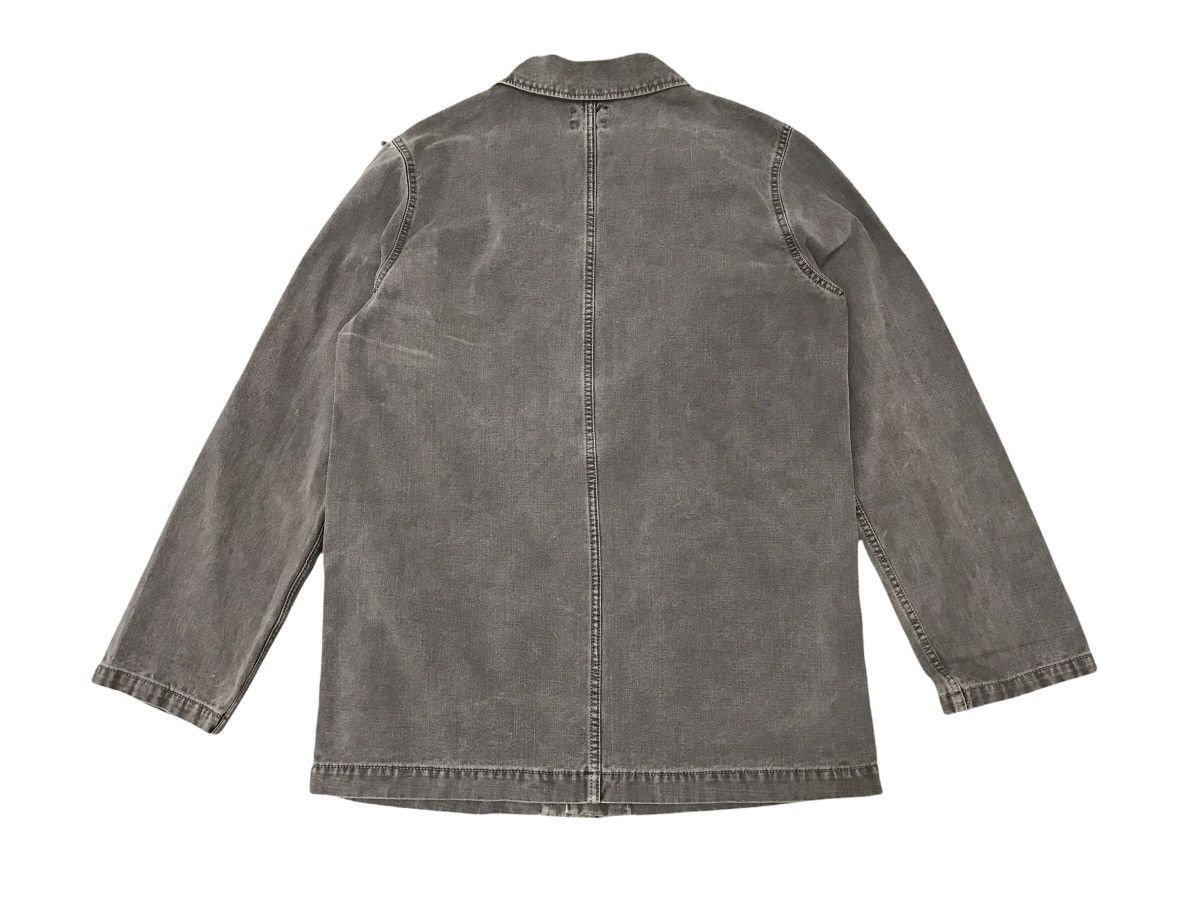 Japanese Brand ACOUSTIC Faded Black Tie Dye Hidden Pocket Chore Jacket Size US M / EU 48-50 / 2 - 7 Thumbnail
