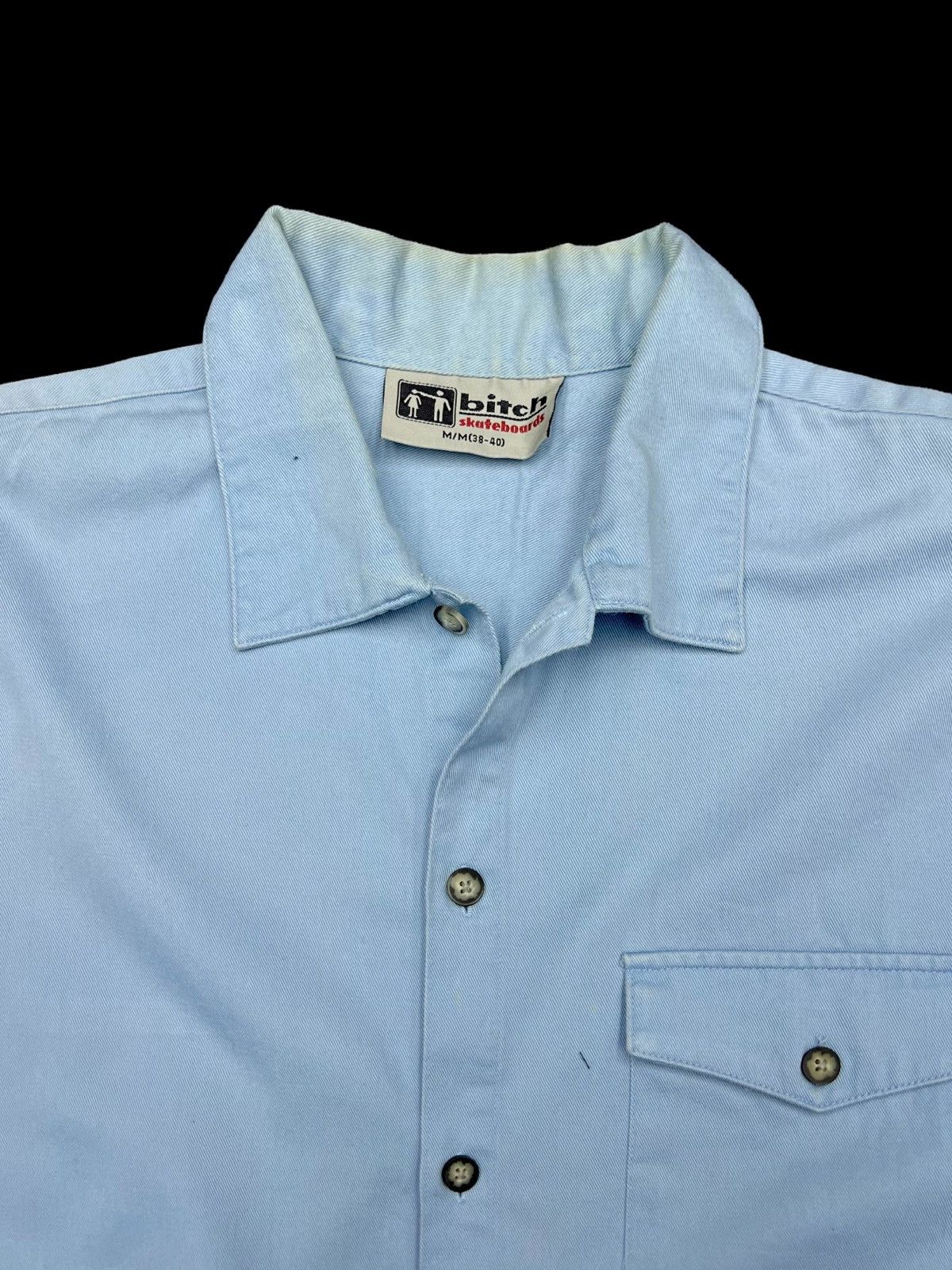 Vintage VTG 90s BITCH SKATEBOARD SHIRTS BUTTON UP SINGLE POCKET Size US L / EU 52-54 / 3 - 4 Thumbnail