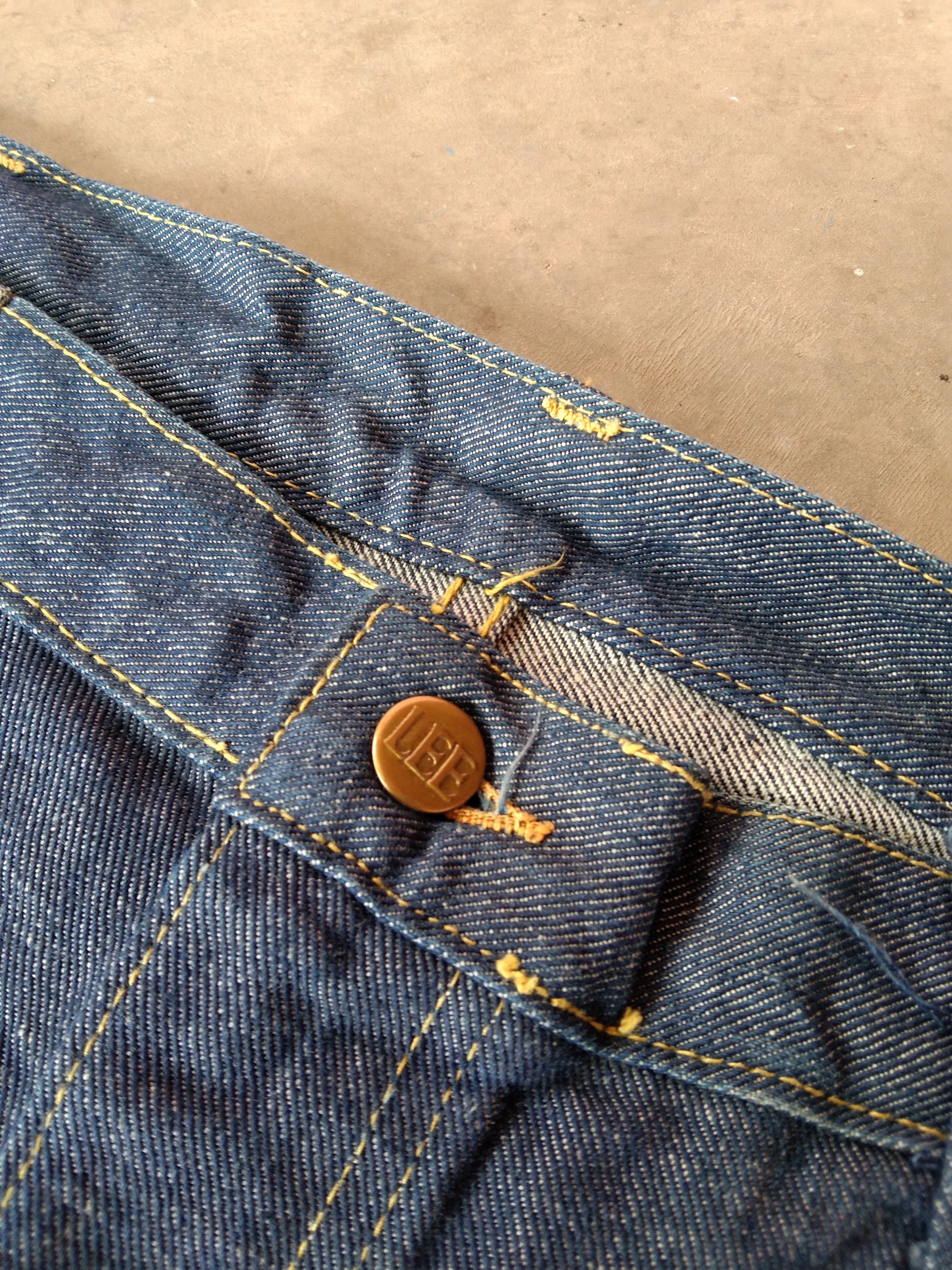 Lee 70s Vintage LEE Made In USA Talon Zipper Flared Jeans 42x33 Size US 42 / EU 58 - 8 Thumbnail