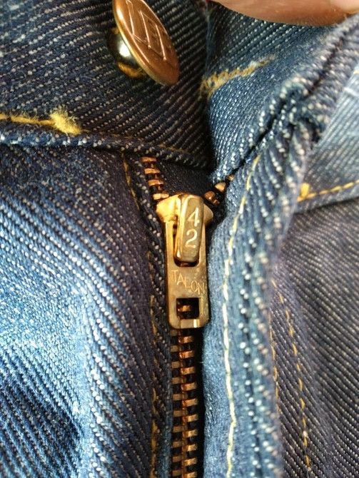 Lee 70s Vintage LEE Made In USA Talon Zipper Flared Jeans 42x33 Size US 42 / EU 58 - 11 Thumbnail