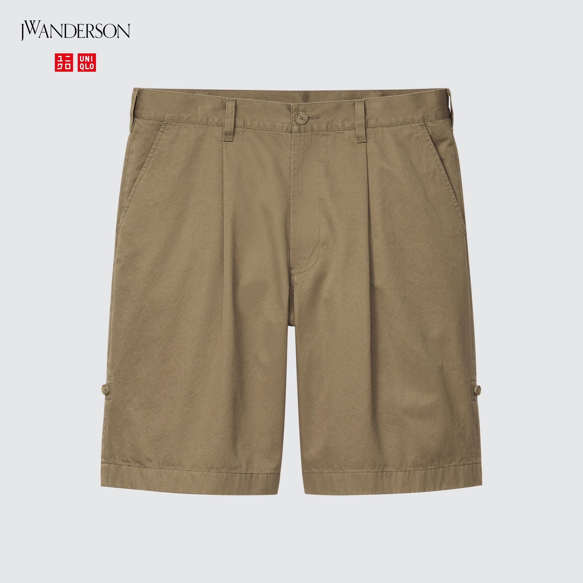 J.W.Anderson Uniqlo Small Khaki Roll Up Shorts Sea Chinos Button Strap 29 30 31 Grailed