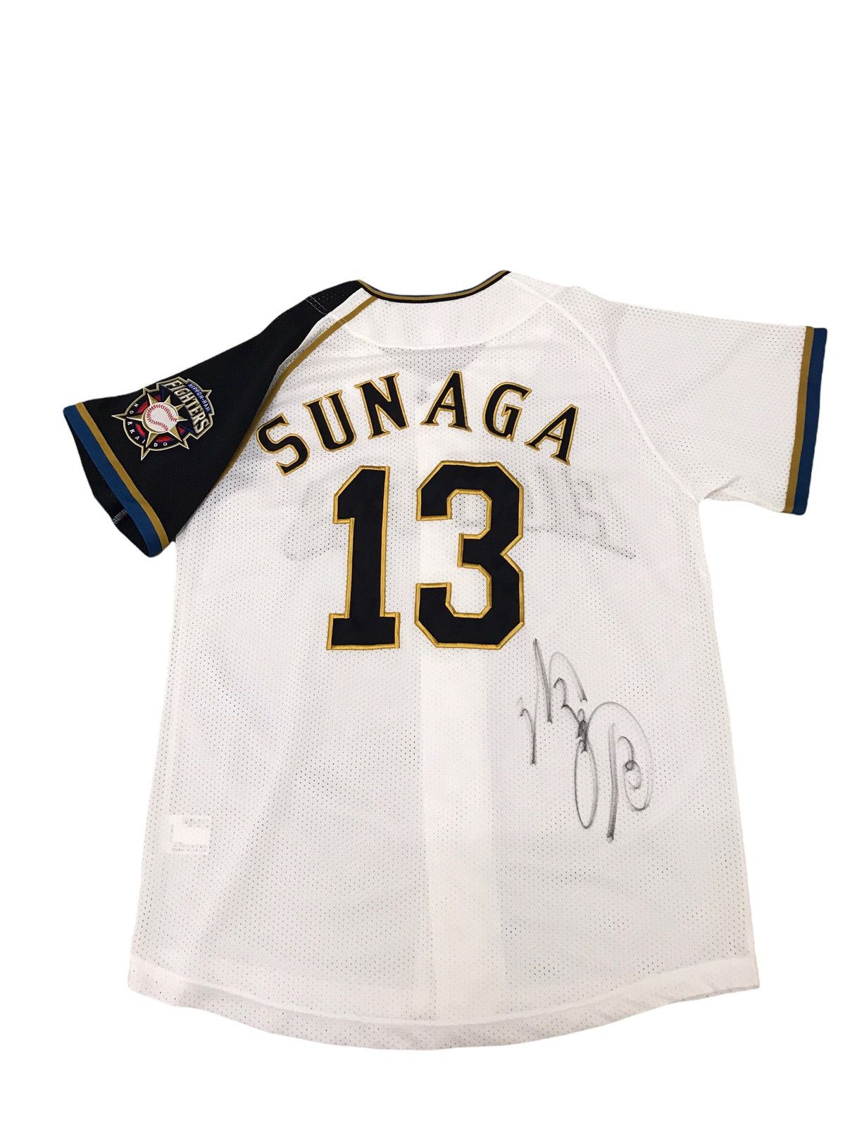 MLB Sunaga Hokkaido Nippon Ham Fighters Jersey Player Signed Size US M / EU 48-50 / 2 - 1 Thumbnail