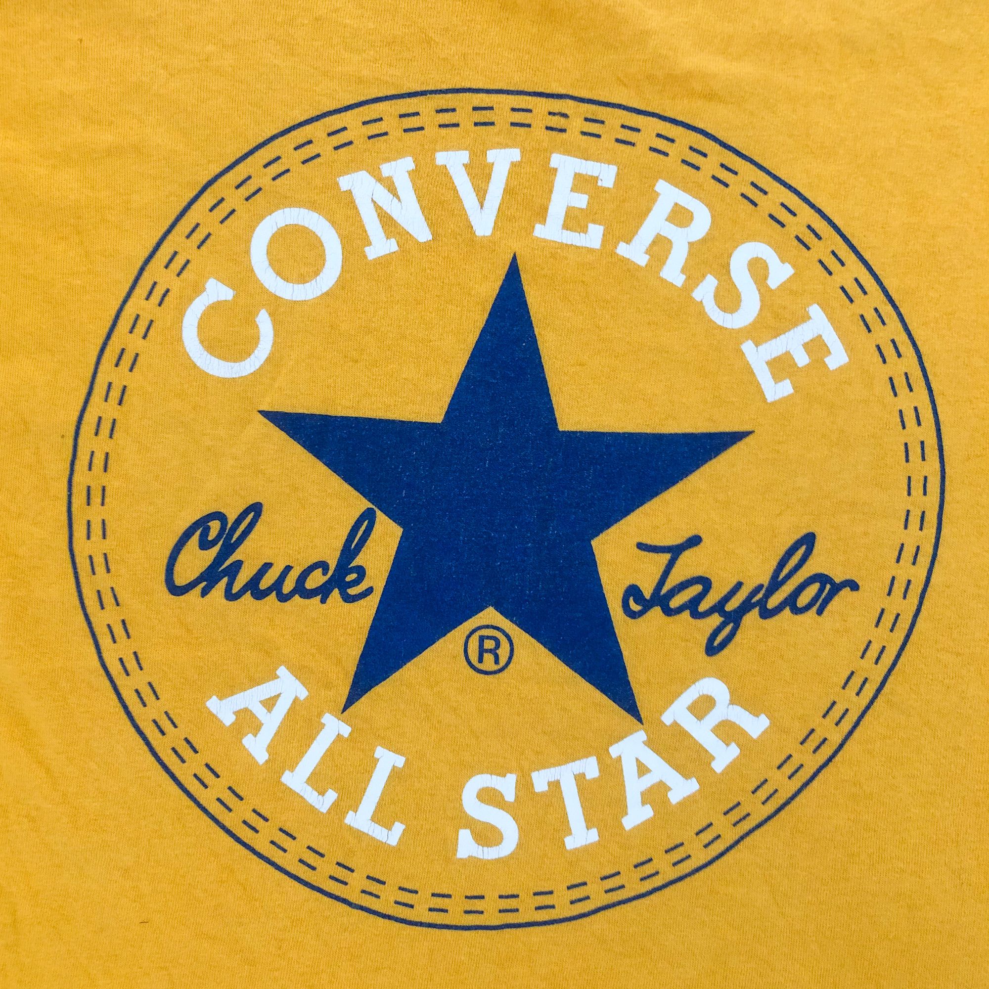 Converse × Vintage 90s Yellow 'Converse' Made in USA T-Shirt Size US L / EU 52-54 / 3 - 3 Thumbnail
