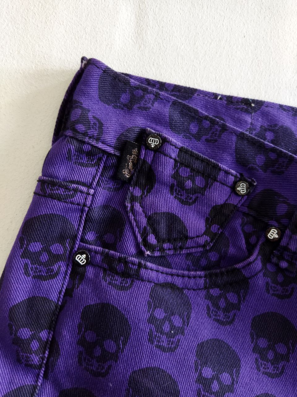 Japanese Brand Double Stitch Red Label Skulls Hysteric Style Jeans Size 26" / US 2 / IT 38 - 7 Thumbnail