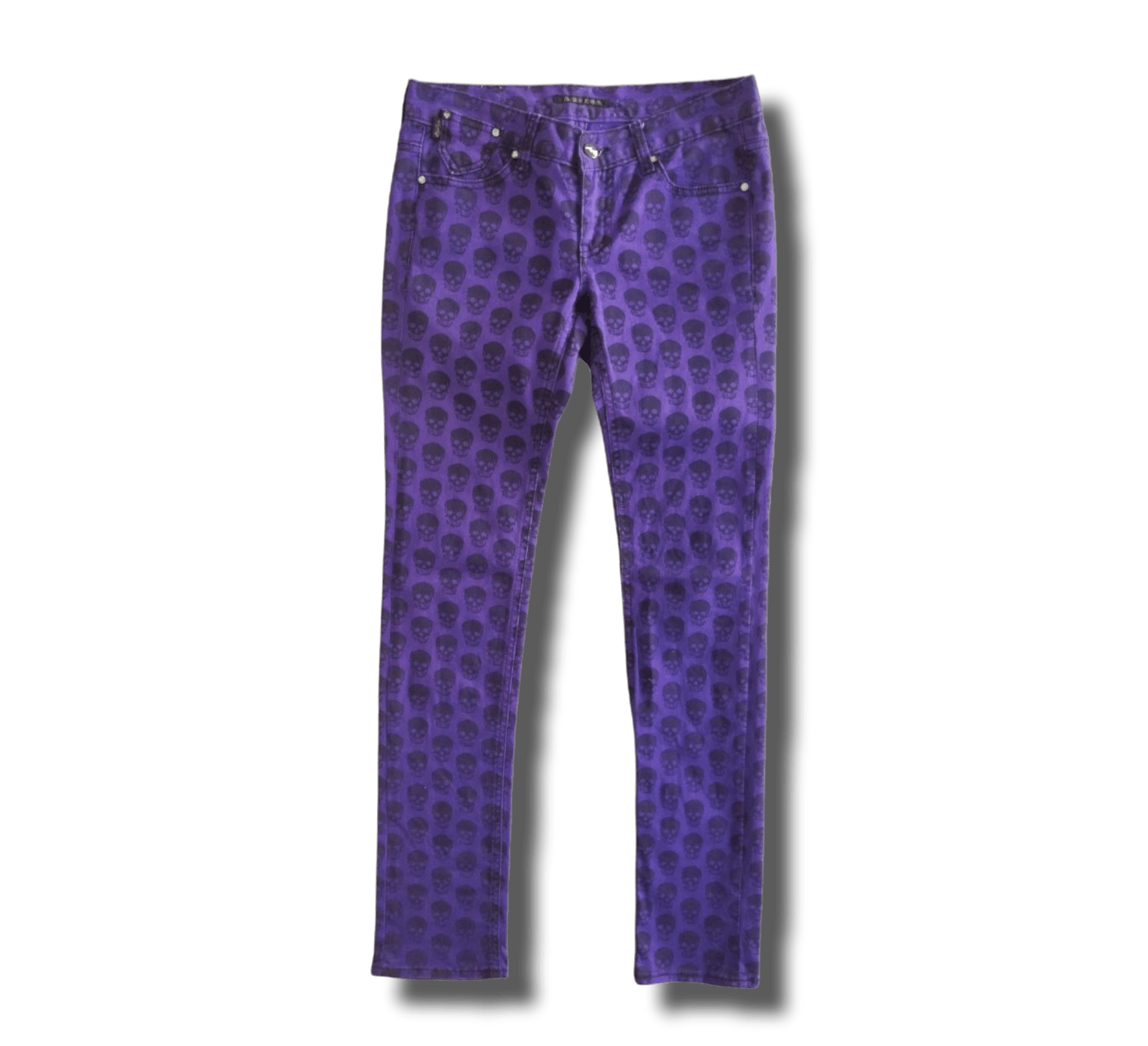 image of Hysteric Glamour x Skulls double Stitch Red Label Skulls Hysteric Style Jeans in Purple, Women's (S