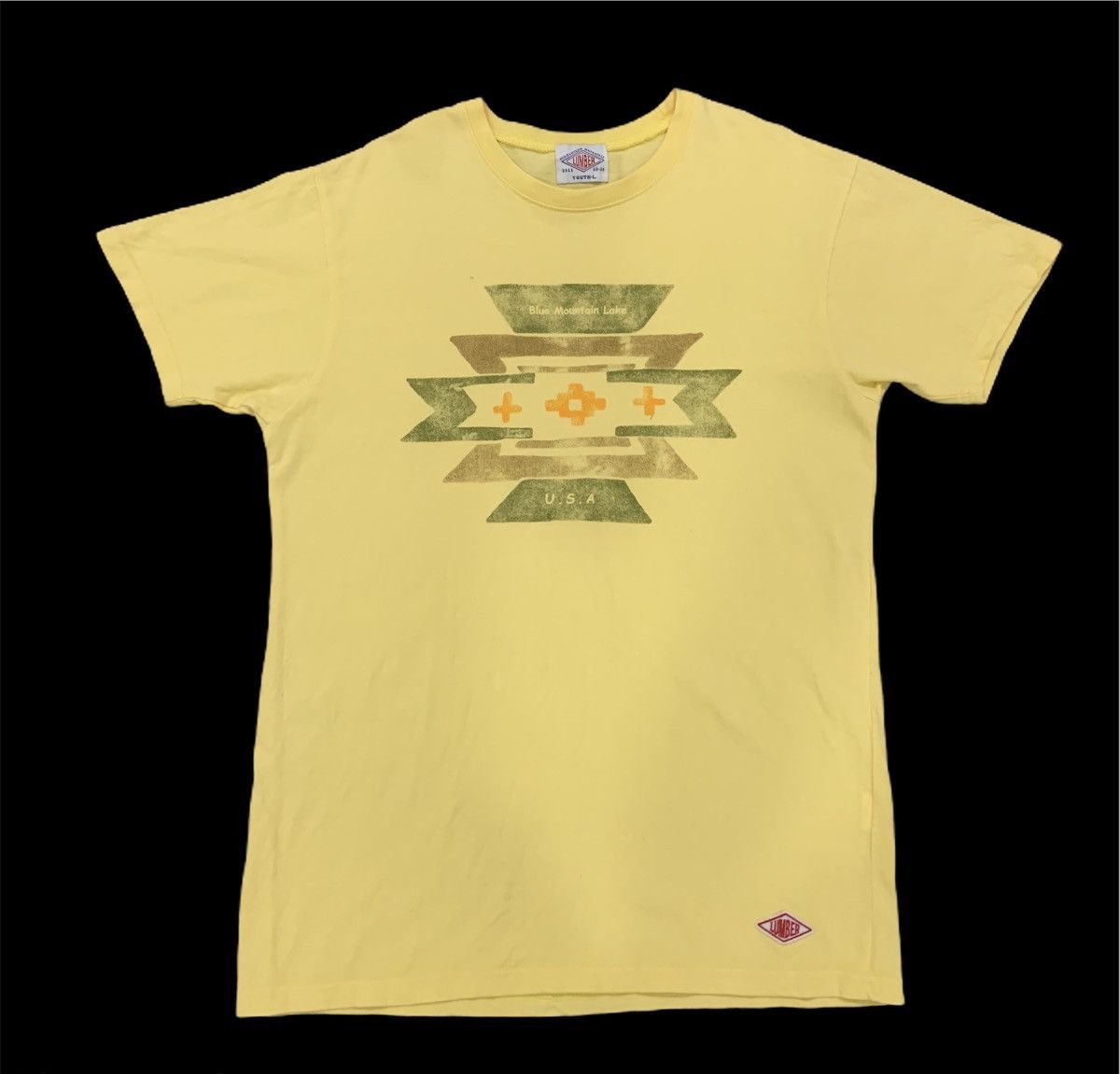 Aztech Mountain LUMBER USA Blue Mountain Lake Big Logo Streetwear Tee Shirt Size US S / EU 44-46 / 1 - 1 Thumbnail