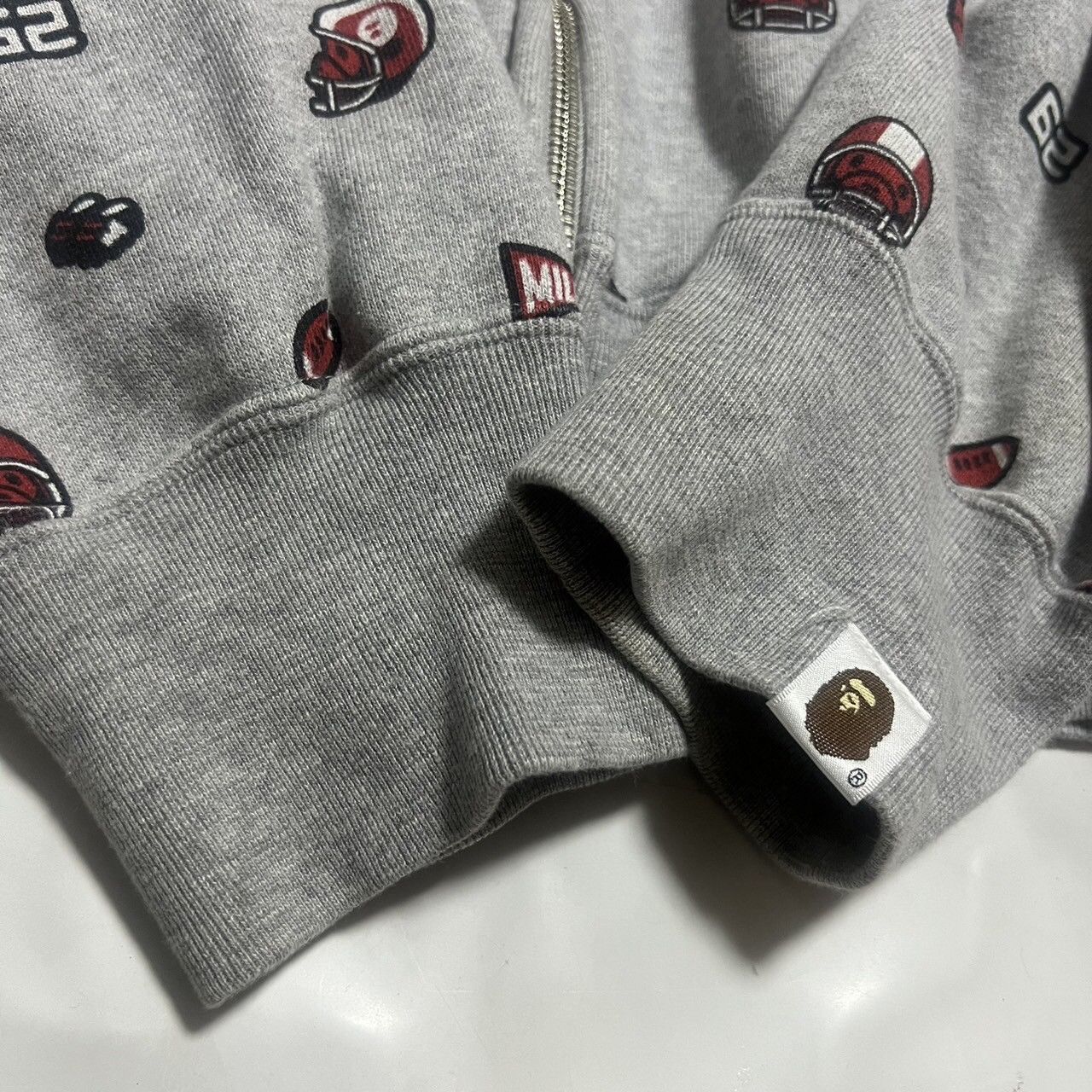 Bape BAPE full zip hoodie gray/Milo Print Size US L / EU 52-54 / 3 - 2 Thumbnail