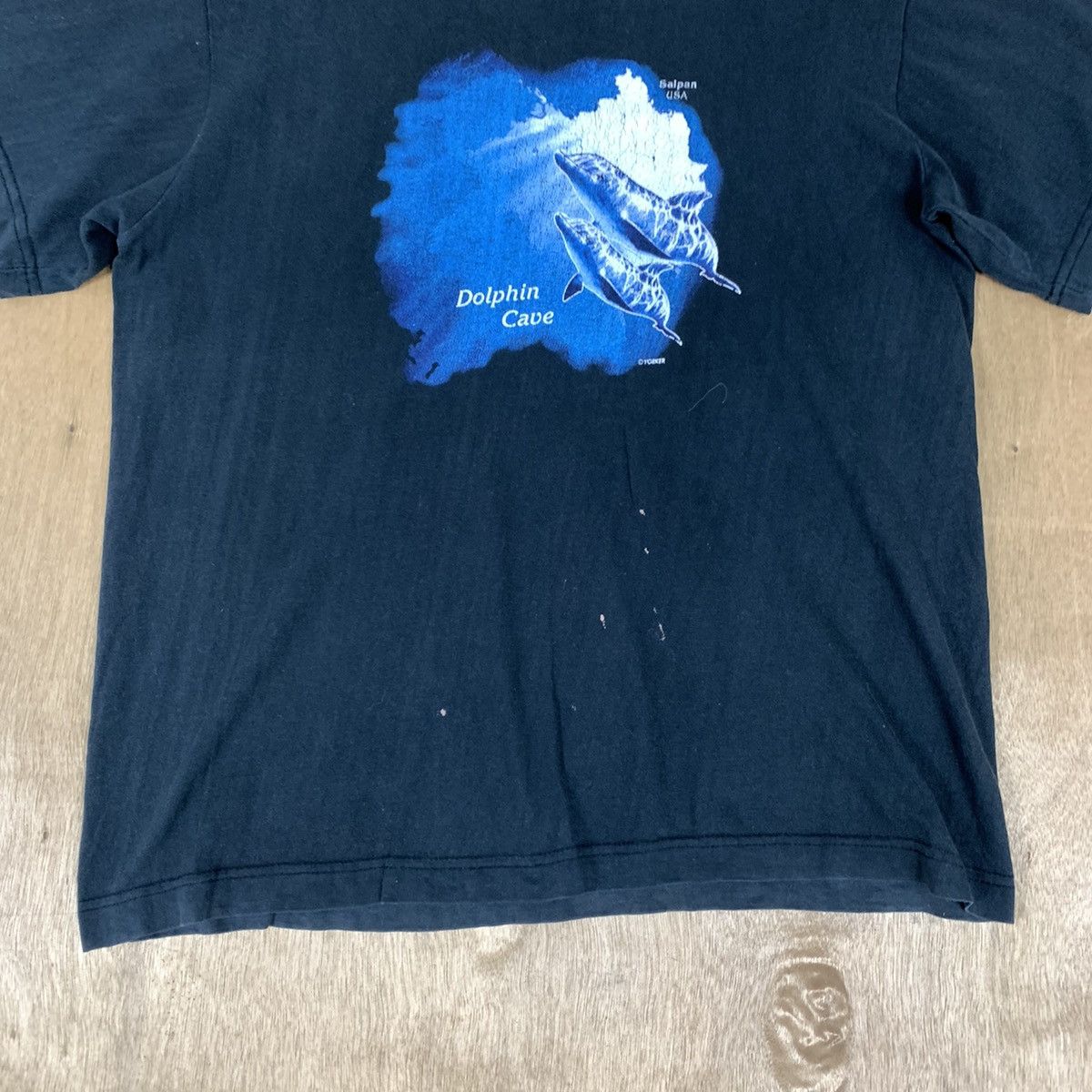 Vintage Vtg 90s KOOLT YORKER DOLPHIN CAGE Saipan Usa BigLogo Tshirt Size US M / EU 48-50 / 2 - 4 Thumbnail