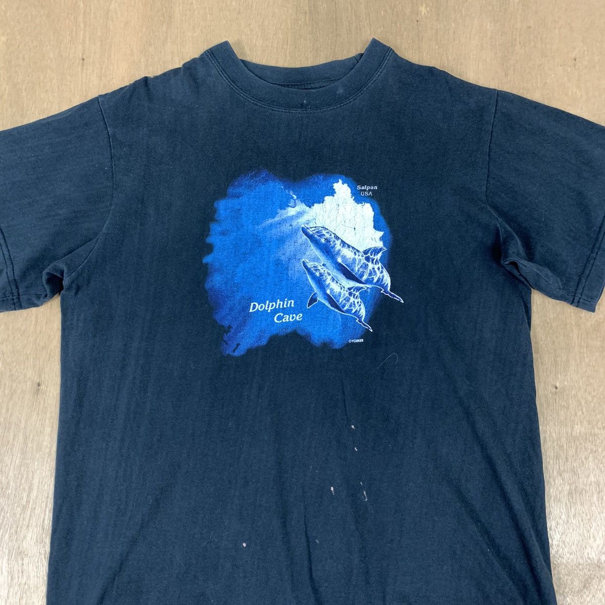 Vintage Vtg 90s KOOLT YORKER DOLPHIN CAGE Saipan Usa BigLogo Tshirt Size US M / EU 48-50 / 2 - 3 Thumbnail