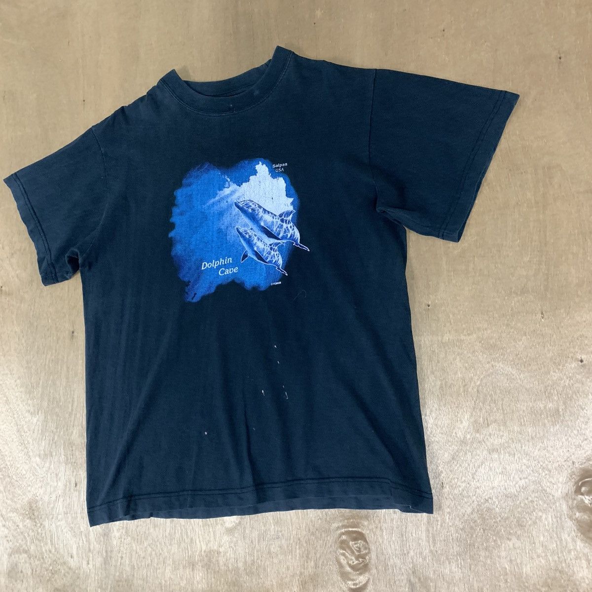 Vintage Vtg 90s KOOLT YORKER DOLPHIN CAGE Saipan Usa BigLogo Tshirt Size US M / EU 48-50 / 2 - 6 Thumbnail