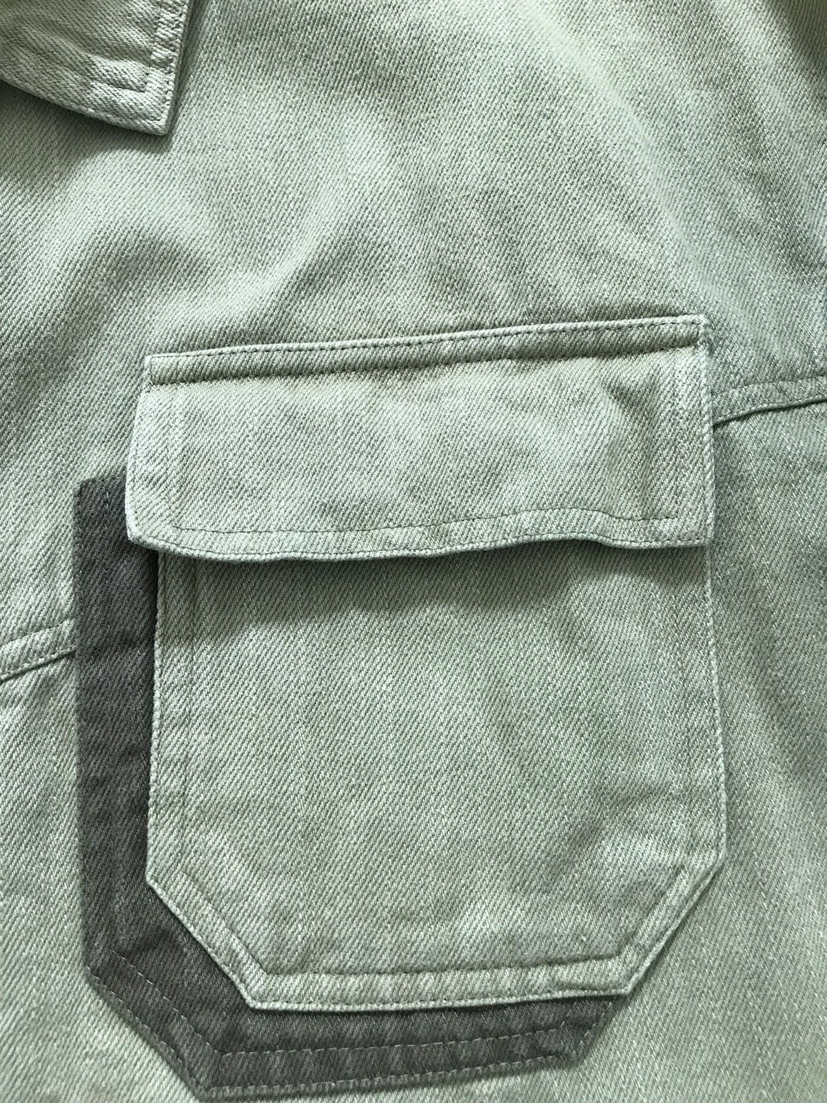 Japanese Brand FUSEEHO Sage Green Denim Jacket Size US XL / EU 56 / 4 - 3 Thumbnail