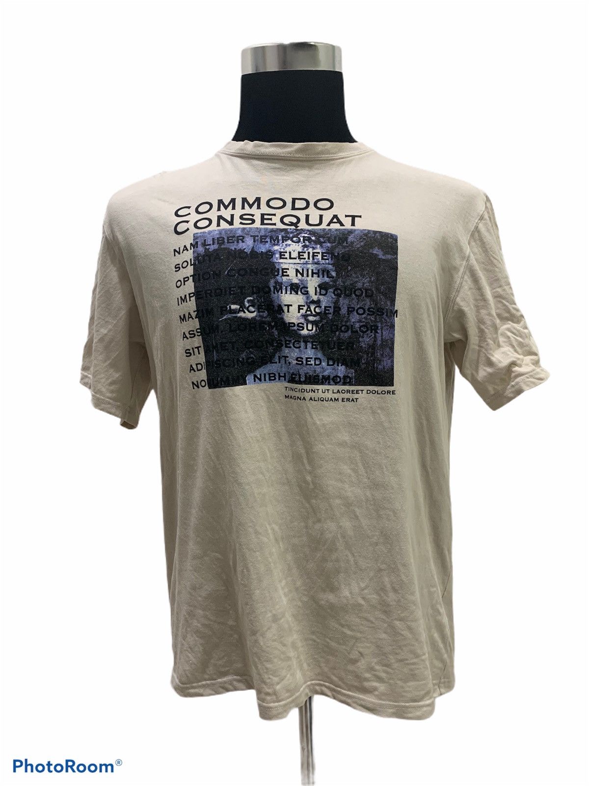 Japanese Brand × Vintage COMMODO CONSEQUAT Vintage 90s Box Logo Graphic Haunt TShirt Size US XL / EU 56 / 4 - 1 Thumbnail