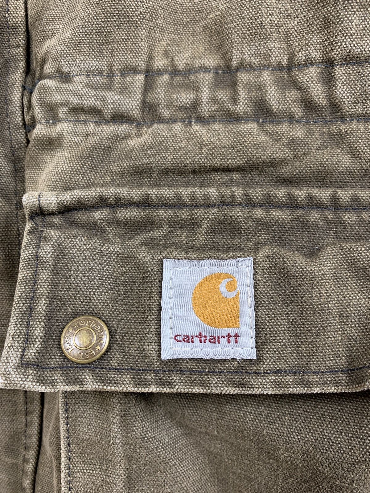Carhartt 90s Vintage Carhartt Very Rare Khaki Jacket Size US XL / EU 56 / 4 - 23 Thumbnail