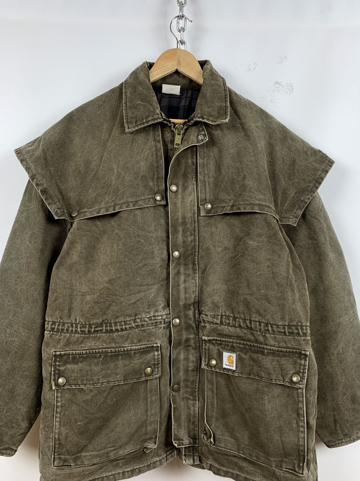 Carhartt 90s Vintage Carhartt Very Rare Khaki Jacket Size US XL / EU 56 / 4 - 4 Thumbnail