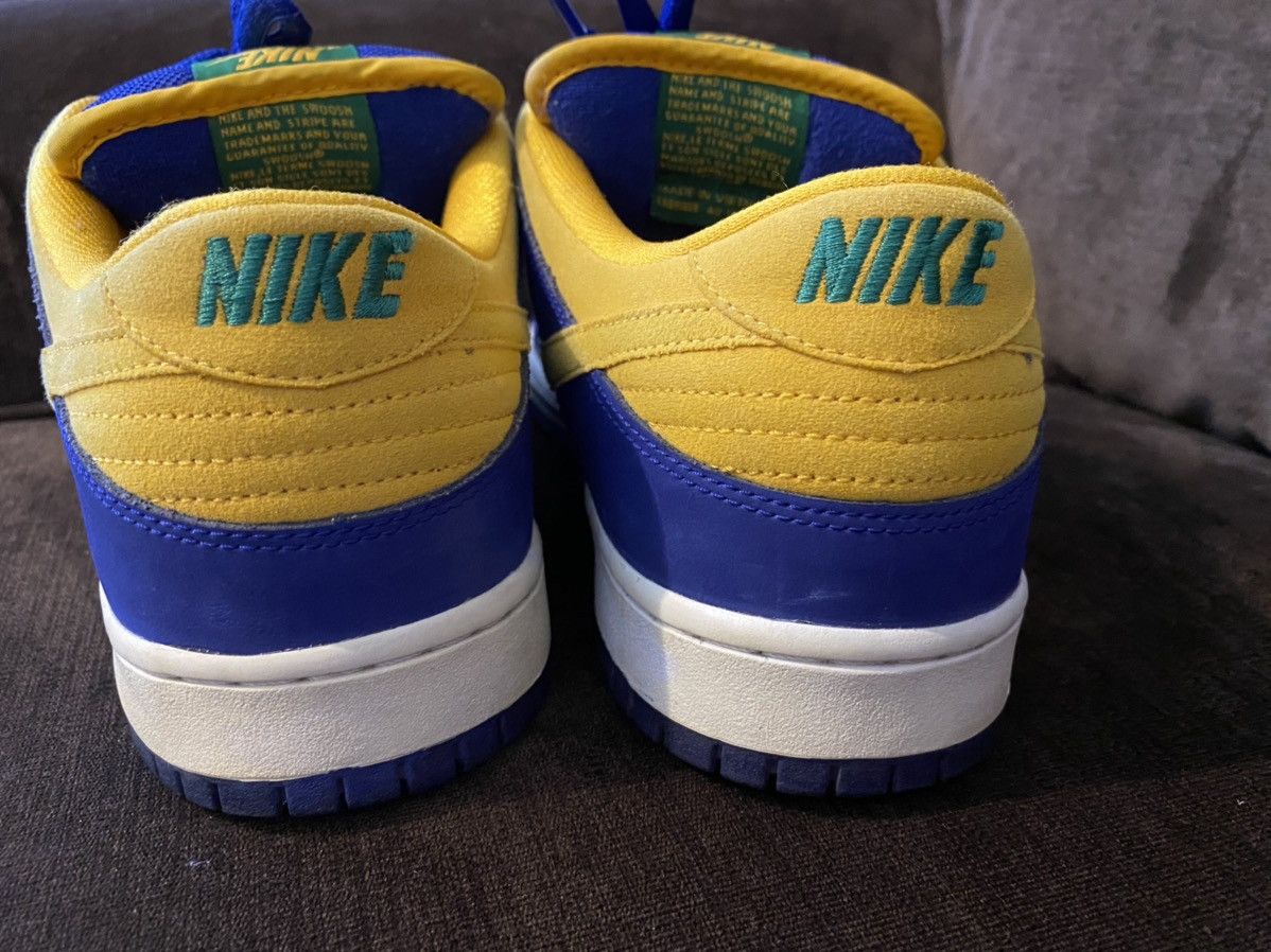 Nike Dunk Low Pro SB Royal Blue Midas Gold Brazil Size US 12 / EU 45 - 5 Thumbnail