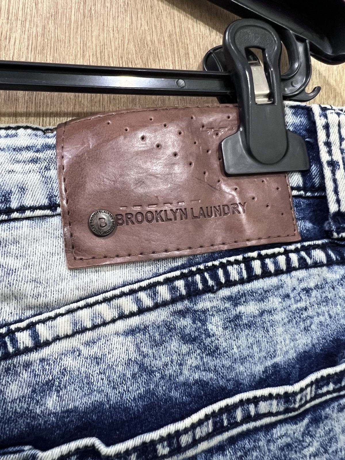 Brooklyn Denim Co. BROOKLYN LAUNDRY Bleach Acidwash Tactical Cargo Denim Jeans Size US 32 / EU 48 - 14 Thumbnail