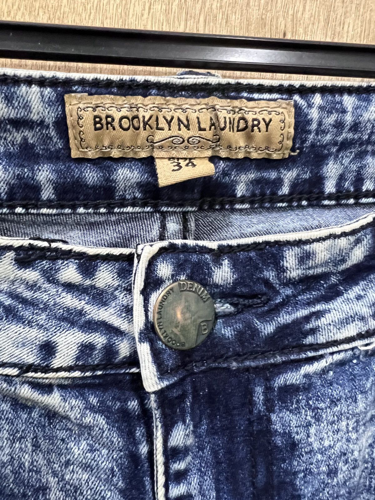 Brooklyn Denim Co. BROOKLYN LAUNDRY Bleach Acidwash Tactical Cargo Denim Jeans Size US 32 / EU 48 - 15 Thumbnail