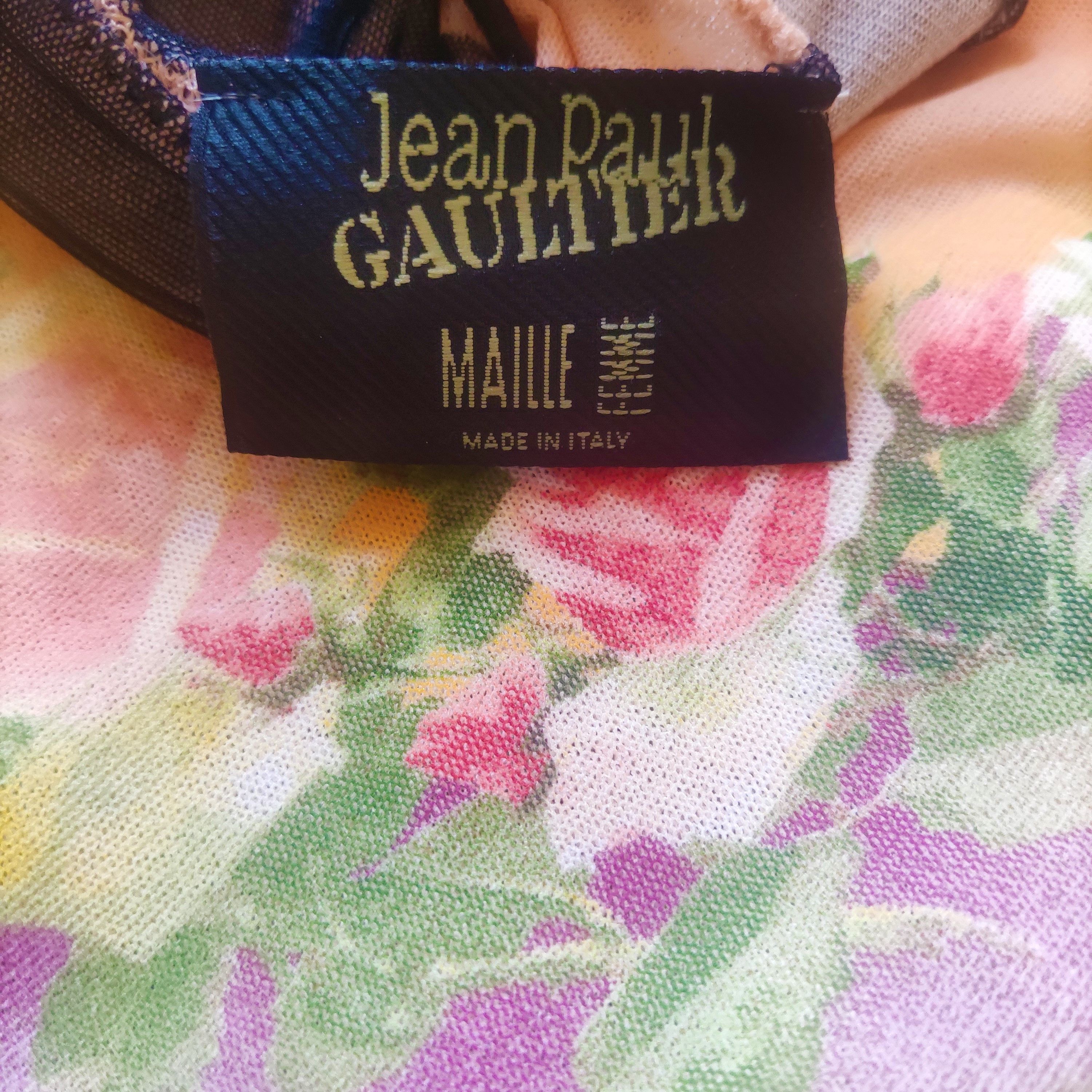 Jean Paul Gaultier Jean Paul Gaultier Supreme Vintage Flower Floral Mesh Dress Size S / US 4 / IT 40 - 14 Thumbnail