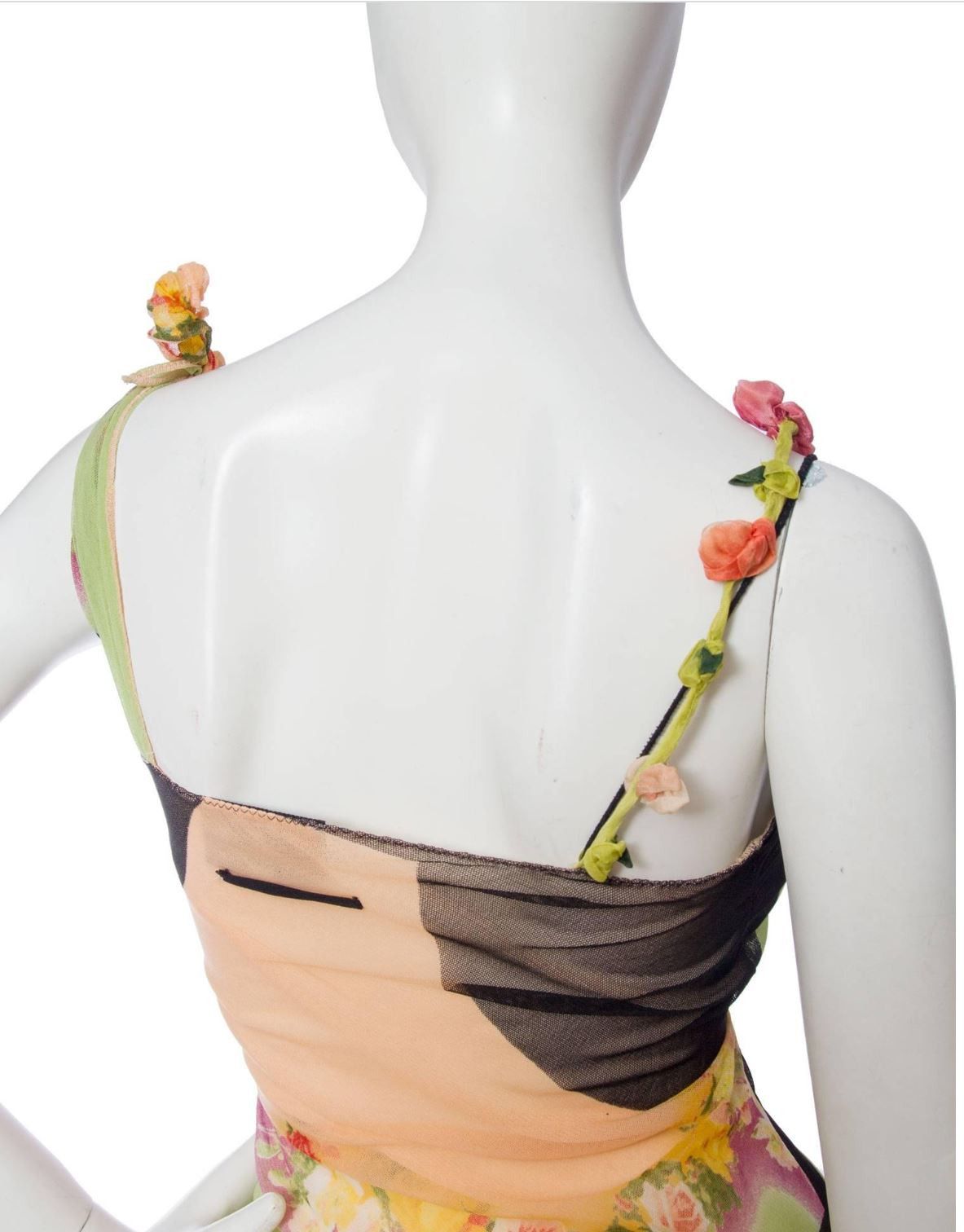 Jean Paul Gaultier Jean Paul Gaultier Supreme Vintage Flower Floral Mesh Dress Size S / US 4 / IT 40 - 13 Thumbnail