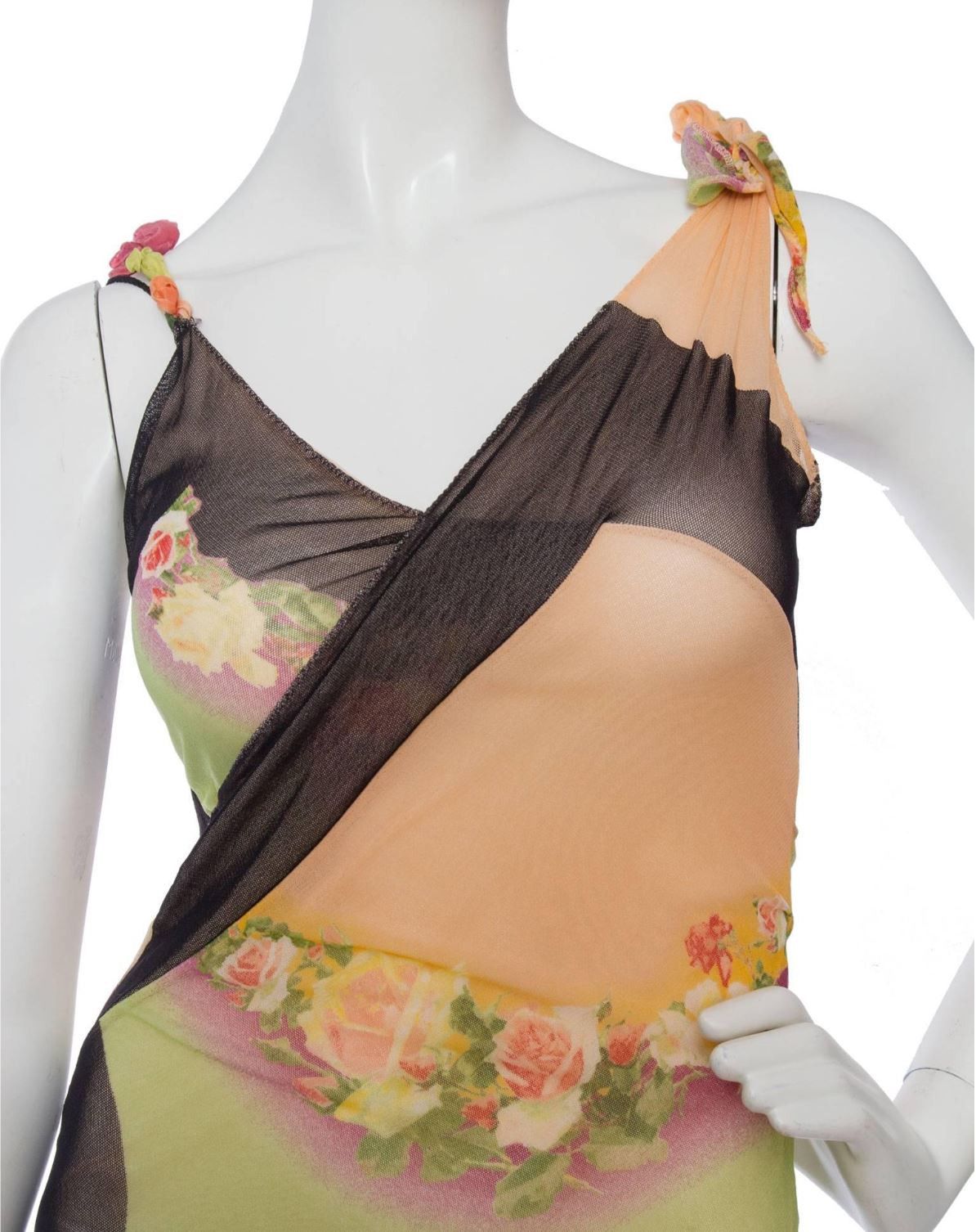 Jean Paul Gaultier Jean Paul Gaultier Supreme Vintage Flower Floral Mesh Dress Size S / US 4 / IT 40 - 12 Thumbnail