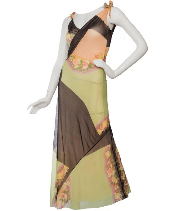 Jean Paul Gaultier Jean Paul Gaultier Supreme Vintage Flower Floral Mesh Dress Size S / US 4 / IT 40 - 2 Thumbnail