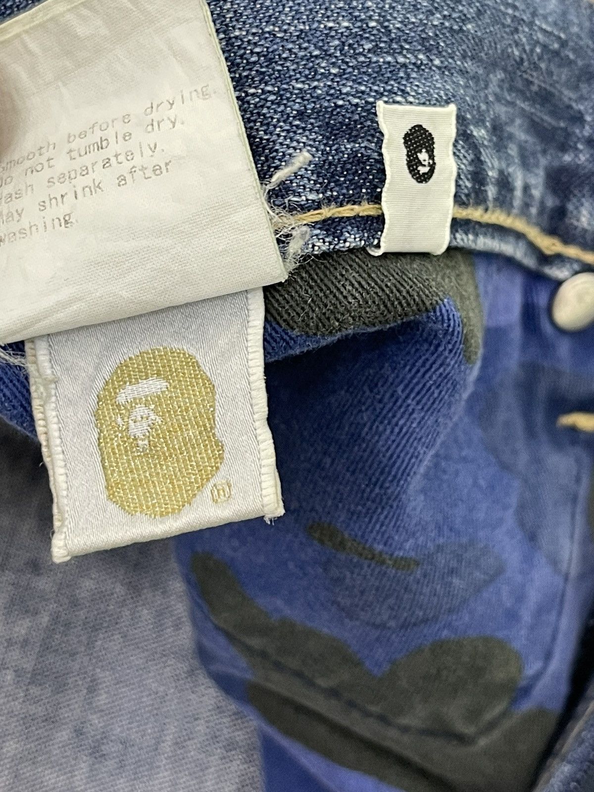 Bape Bape Sta Jeans Nigo Japan Faded Whisker Regular 1🟦9 Size US 33 - 23 Thumbnail