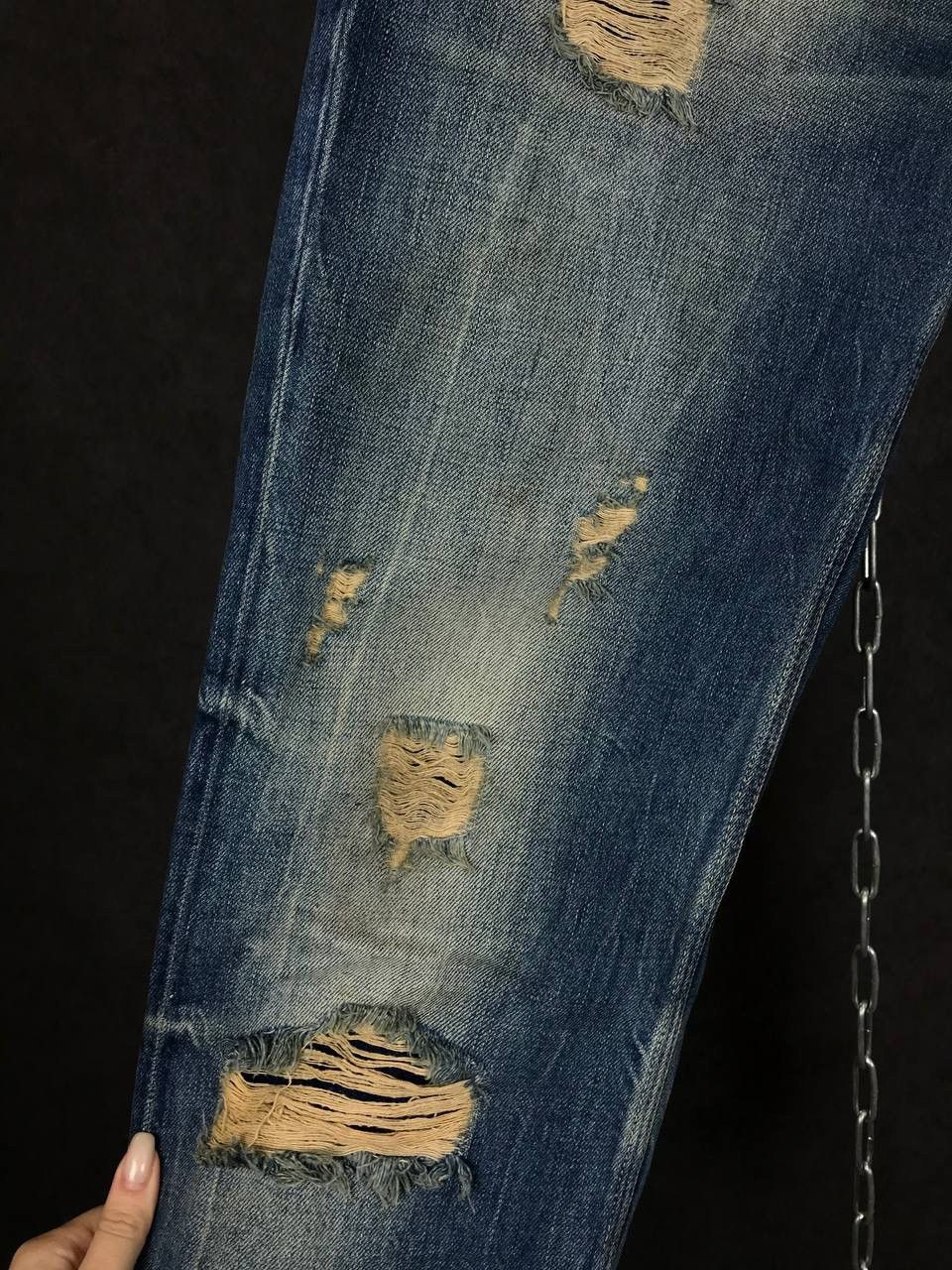 Japanese Brand Le temps des cerises distressed Japanese denim jeans Size US 36 / EU 52 - 6 Thumbnail