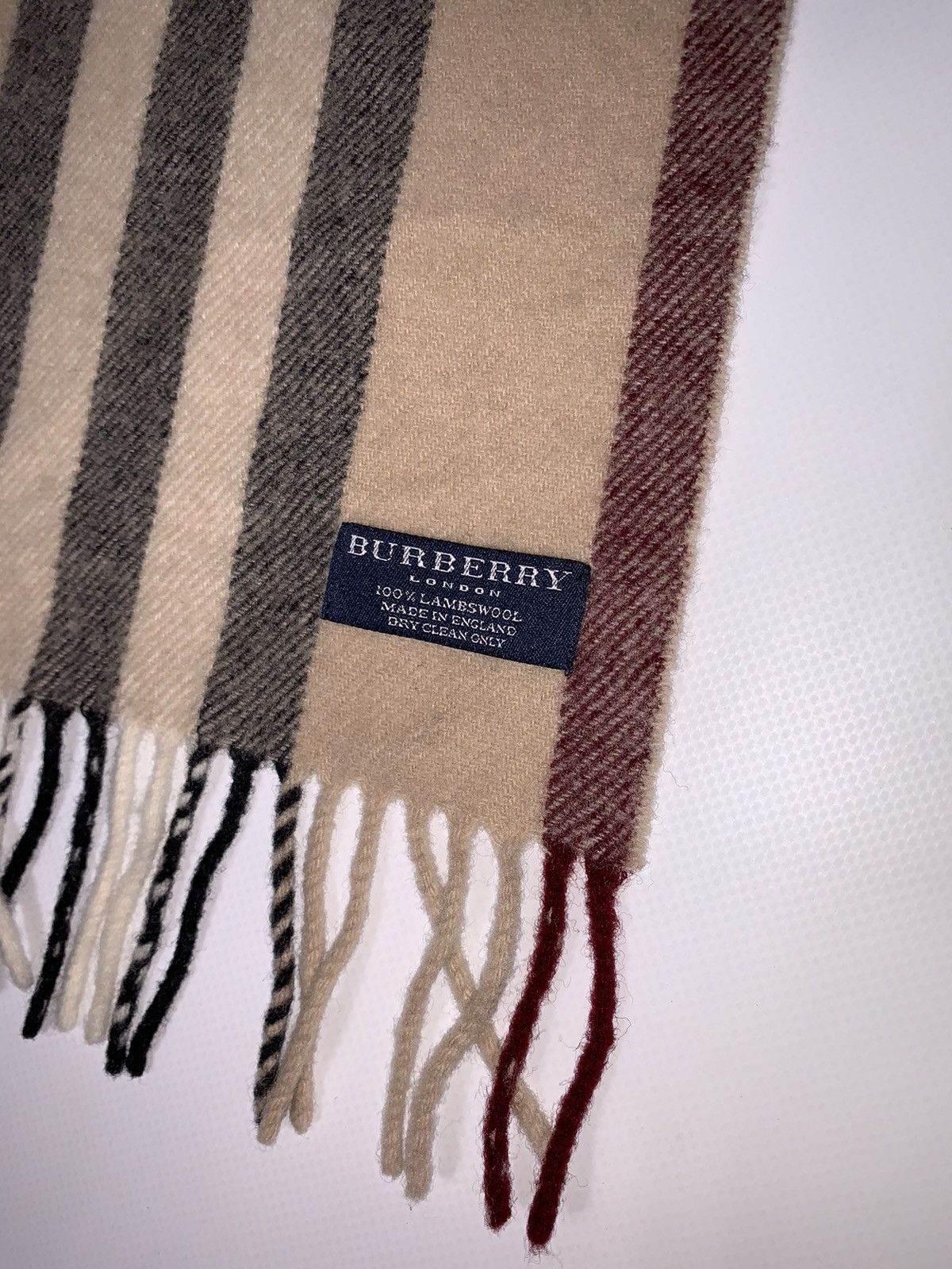 Burberry 🔥Burberry Nova Check Wool Scarf/Stripe Burberry Wool Scarf Size ONE SIZE - 10 Thumbnail