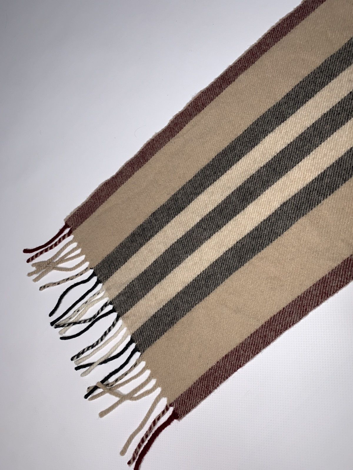 Burberry 🔥Burberry Nova Check Wool Scarf/Stripe Burberry Wool Scarf Size ONE SIZE - 5 Thumbnail