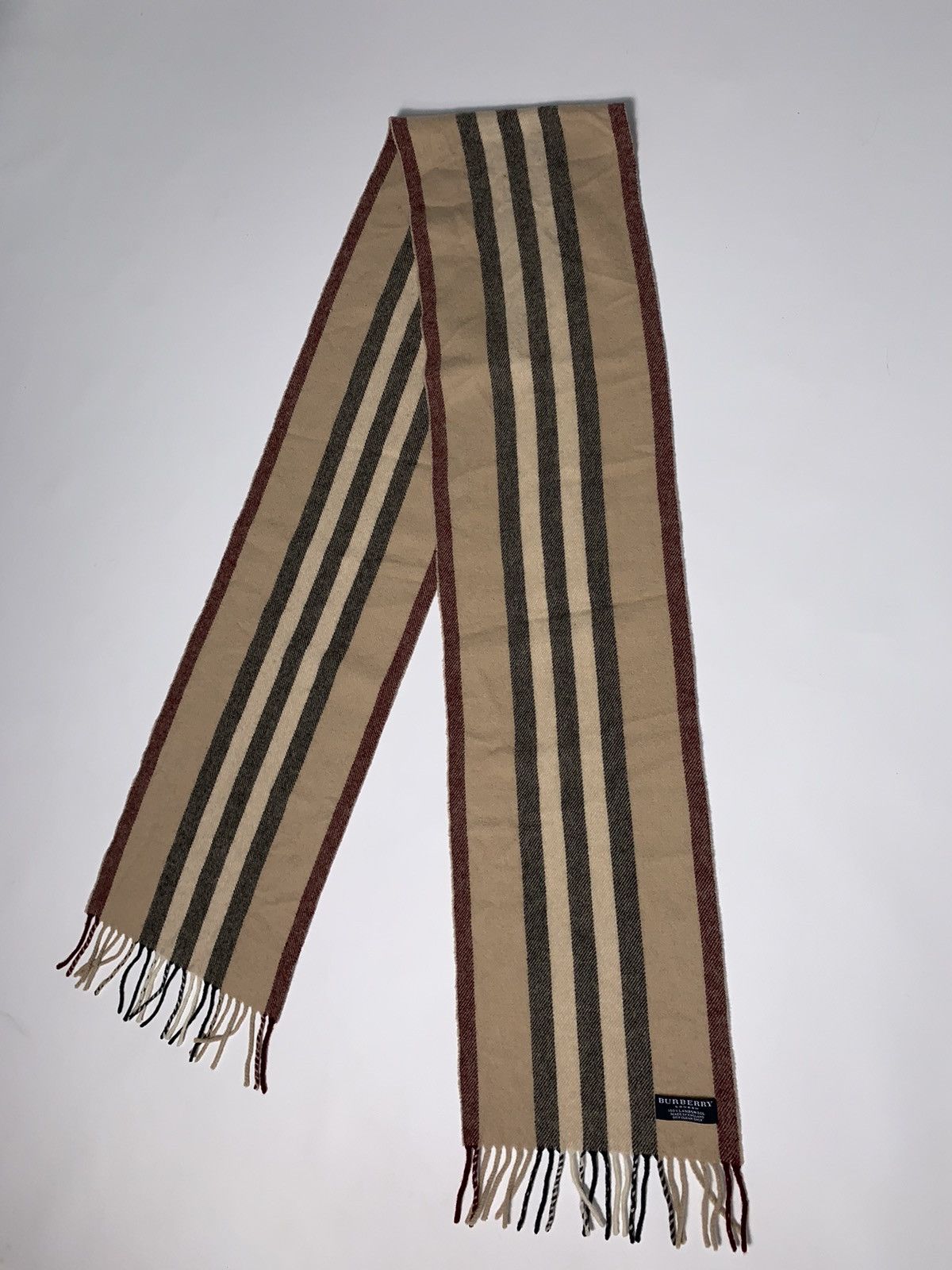 Burberry 🔥Burberry Nova Check Wool Scarf/Stripe Burberry Wool Scarf Size ONE SIZE - 2 Thumbnail