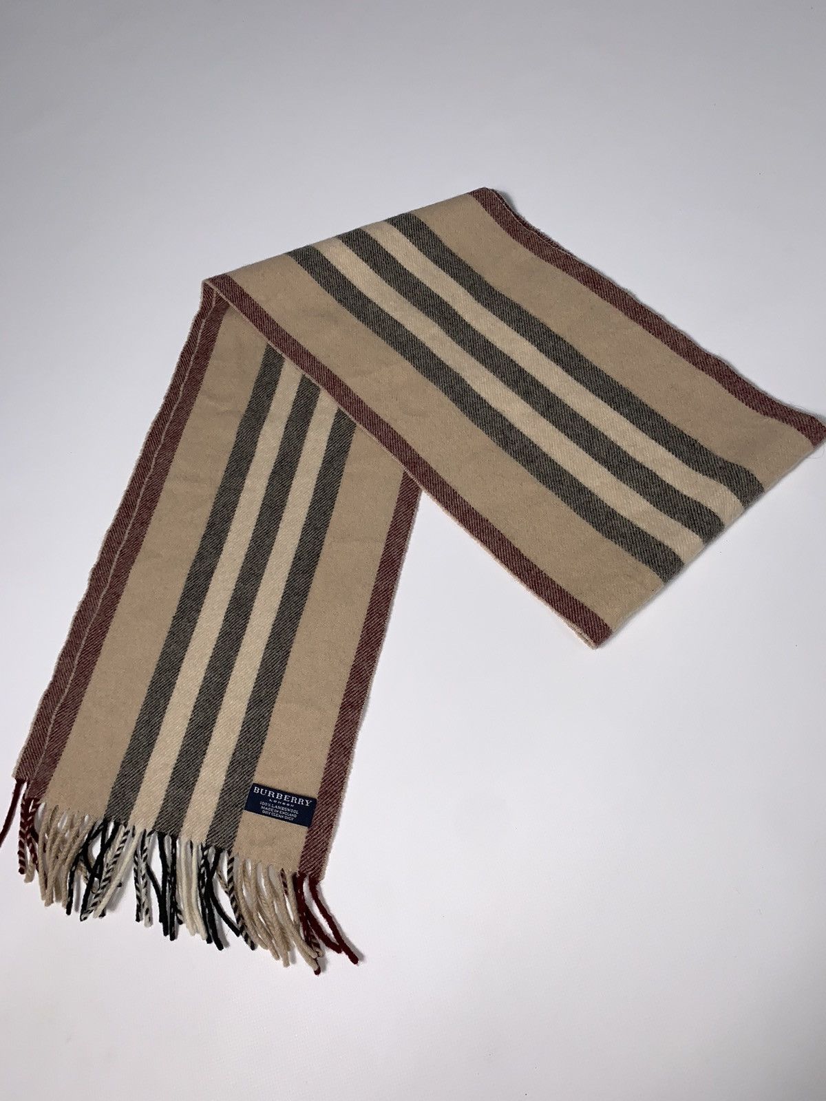 Burberry 🔥Burberry Nova Check Wool Scarf/Stripe Burberry Wool Scarf Size ONE SIZE - 7 Thumbnail