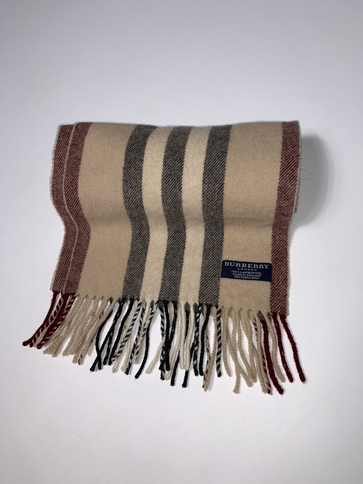 Burberry 🔥Burberry Nova Check Wool Scarf/Stripe Burberry Wool Scarf Size ONE SIZE - 8 Thumbnail