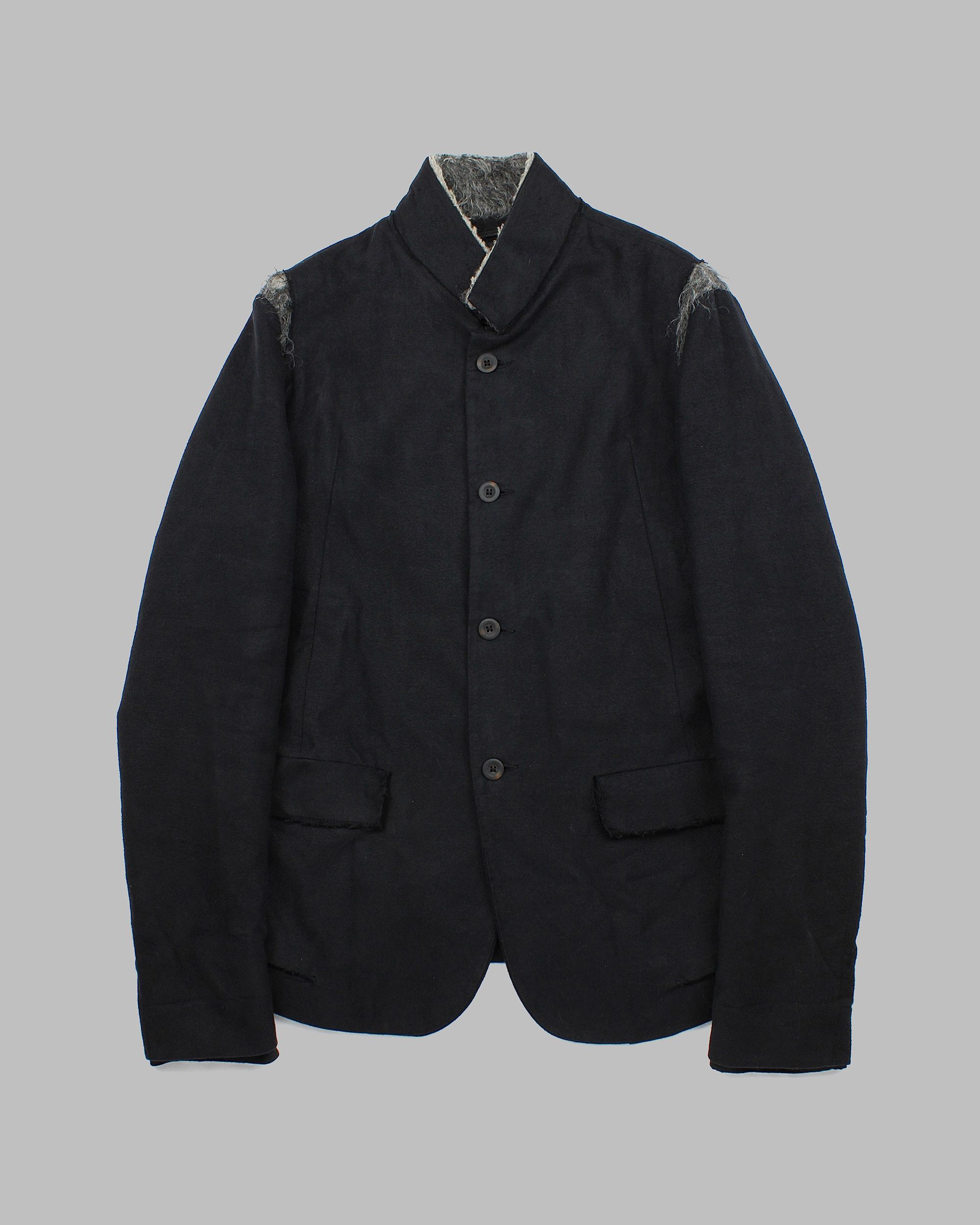 image of Lost Found Ria Dunn Aw19 Linen Blend Artisanal Jacket in Black, Men's (Size Small)