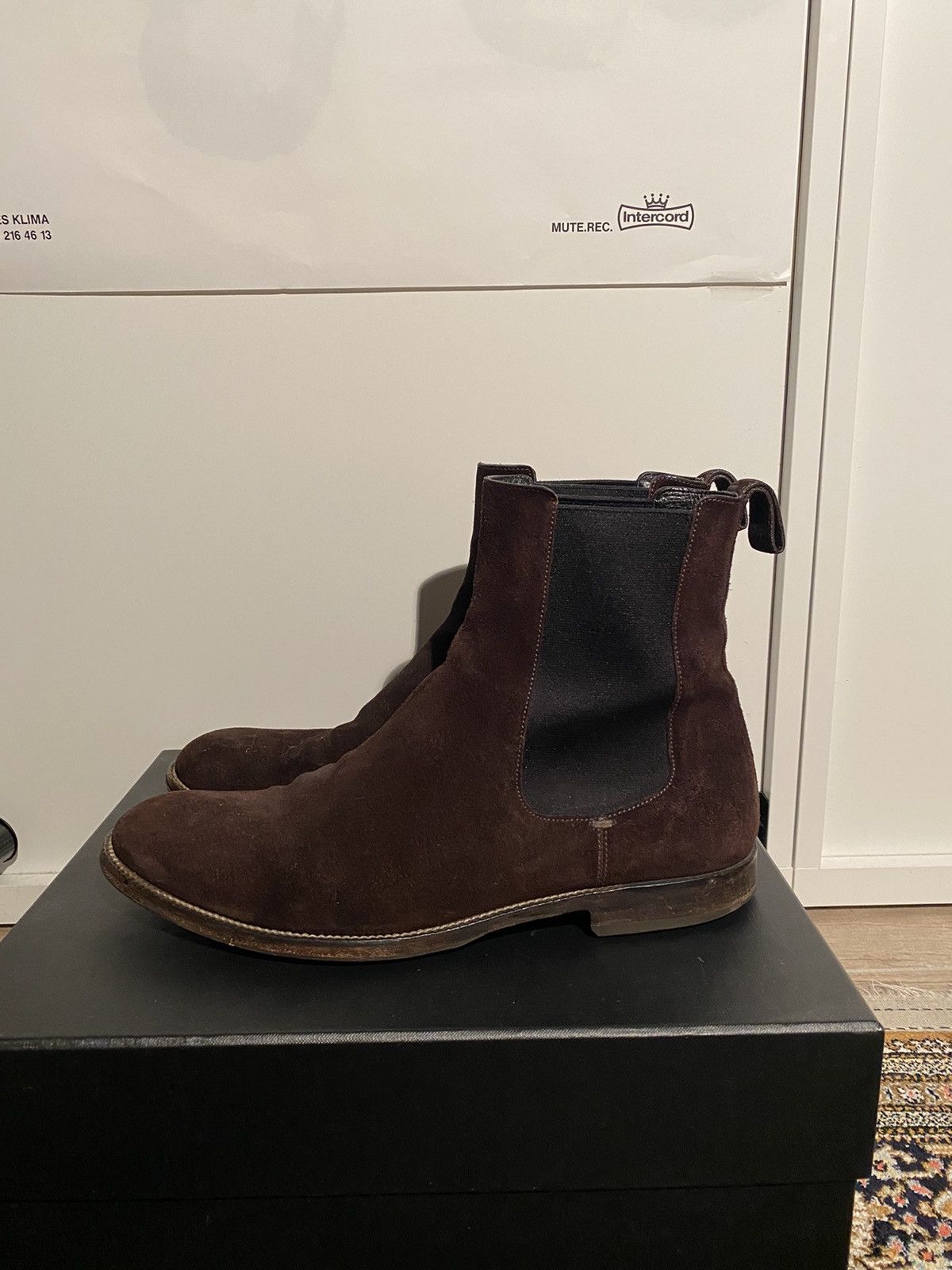 Gucci Brown Tan Chelsea Suede Boots Size US 9.5 / EU 42-43 - 3 Thumbnail