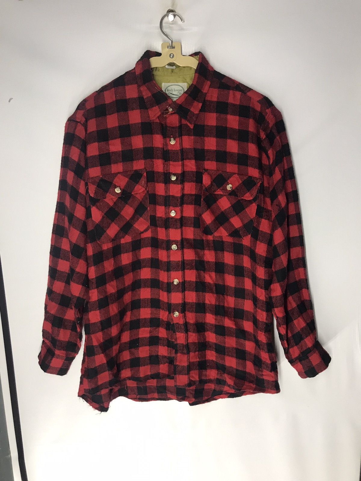 Flannel × Vintage Vintage rock keeper wool flannel shirt Size US M / EU 48-50 / 2 - 6 Thumbnail