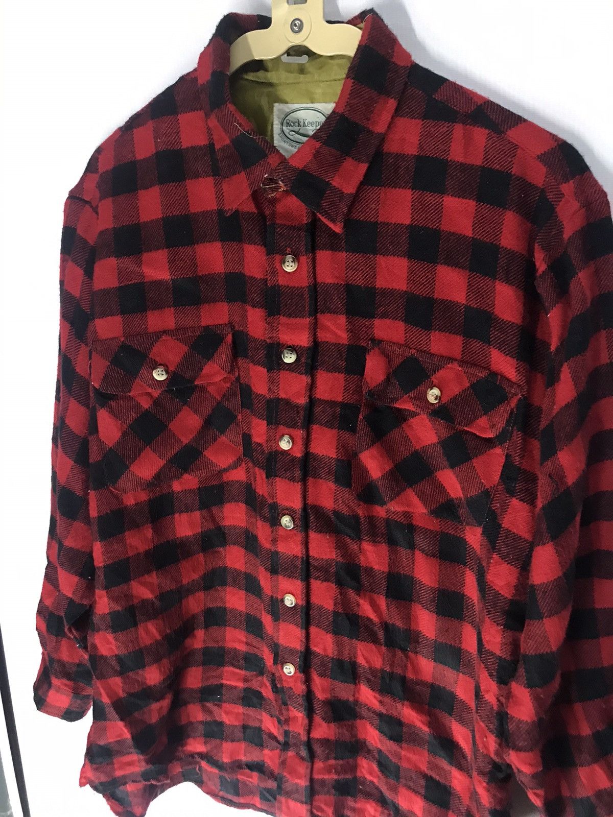 Flannel × Vintage Vintage rock keeper wool flannel shirt Size US M / EU 48-50 / 2 - 5 Thumbnail