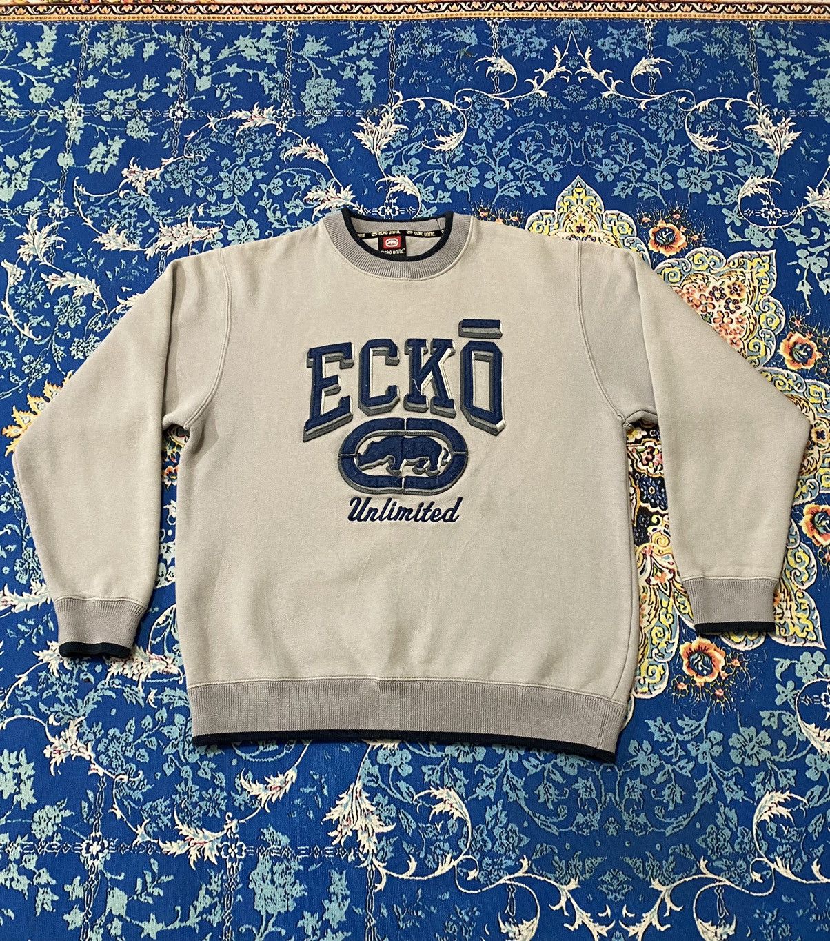 Ecko Unlimited Patch Logo Embroidery Crewneck Sweatshirt