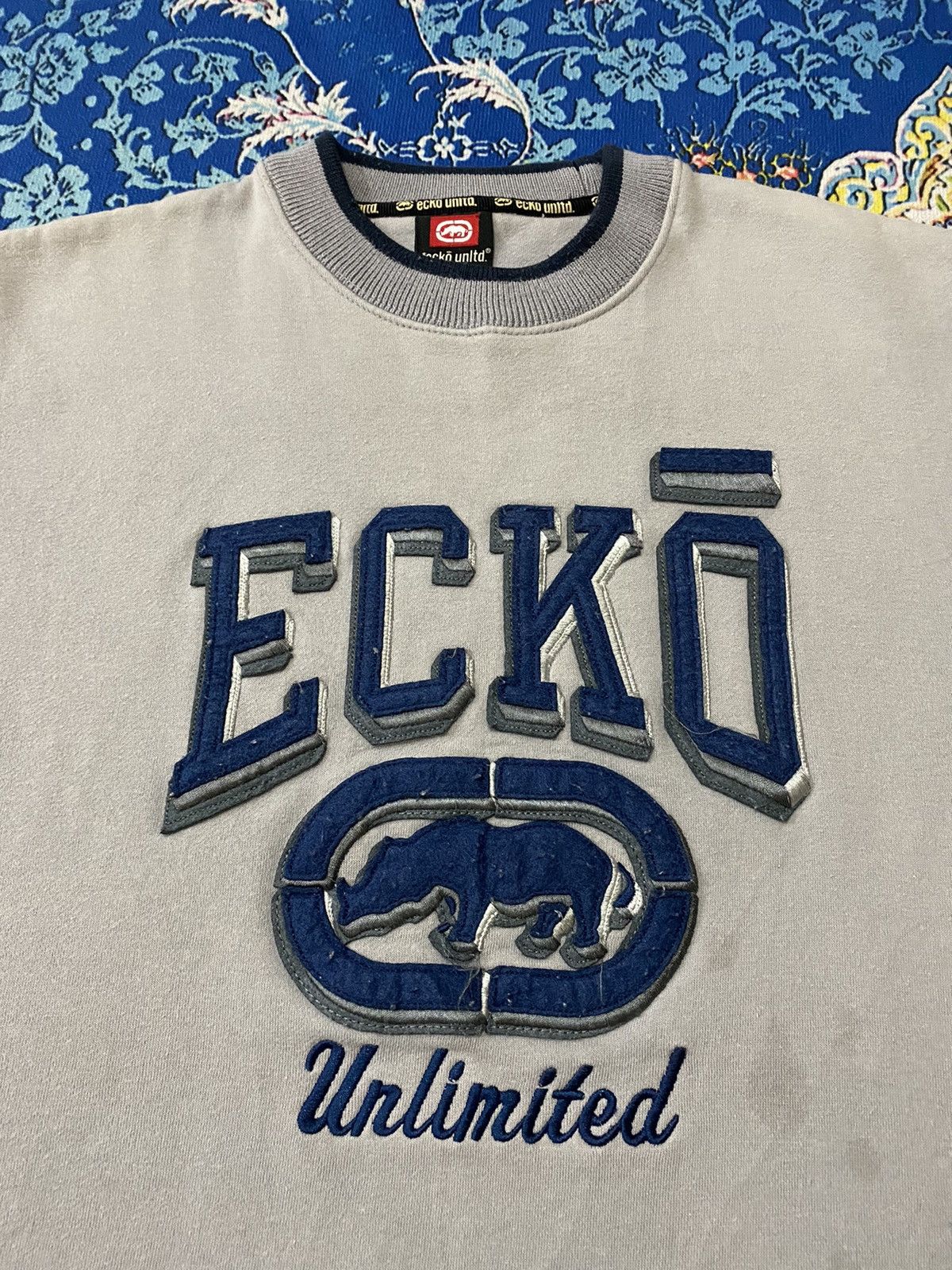 Ecko Unltd. × Vintage Ecko Unlimited Patch Logo Embroidery Crewneck Sweatshirt Size US M / EU 48-50 / 2 - 2 Thumbnail
