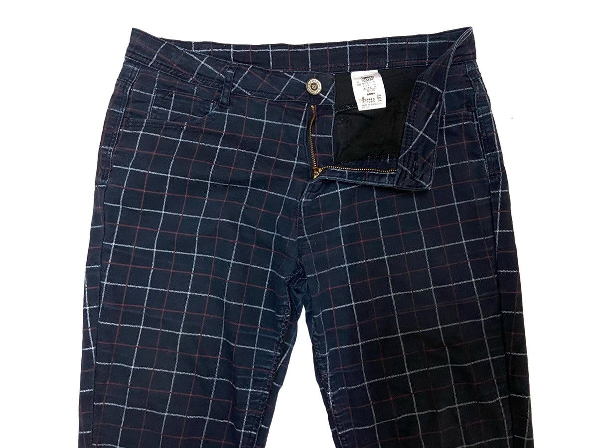 Japanese Brand × Vintage Japanese Brand Tartan Checkered Pants Dark Blue Slim Fit Size US 32 / EU 48 - 3 Thumbnail