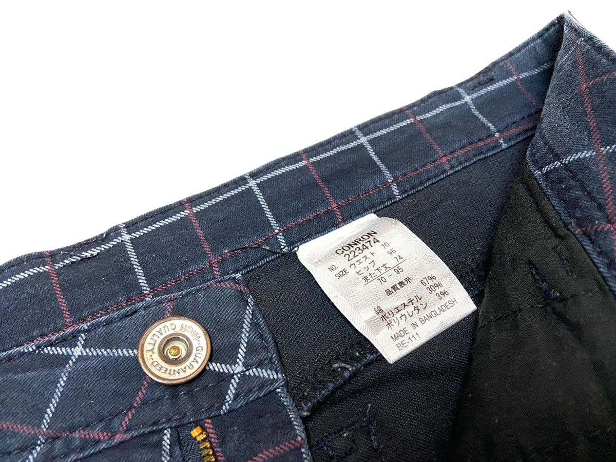 Japanese Brand × Vintage Japanese Brand Tartan Checkered Pants Dark Blue Slim Fit Size US 32 / EU 48 - 5 Thumbnail