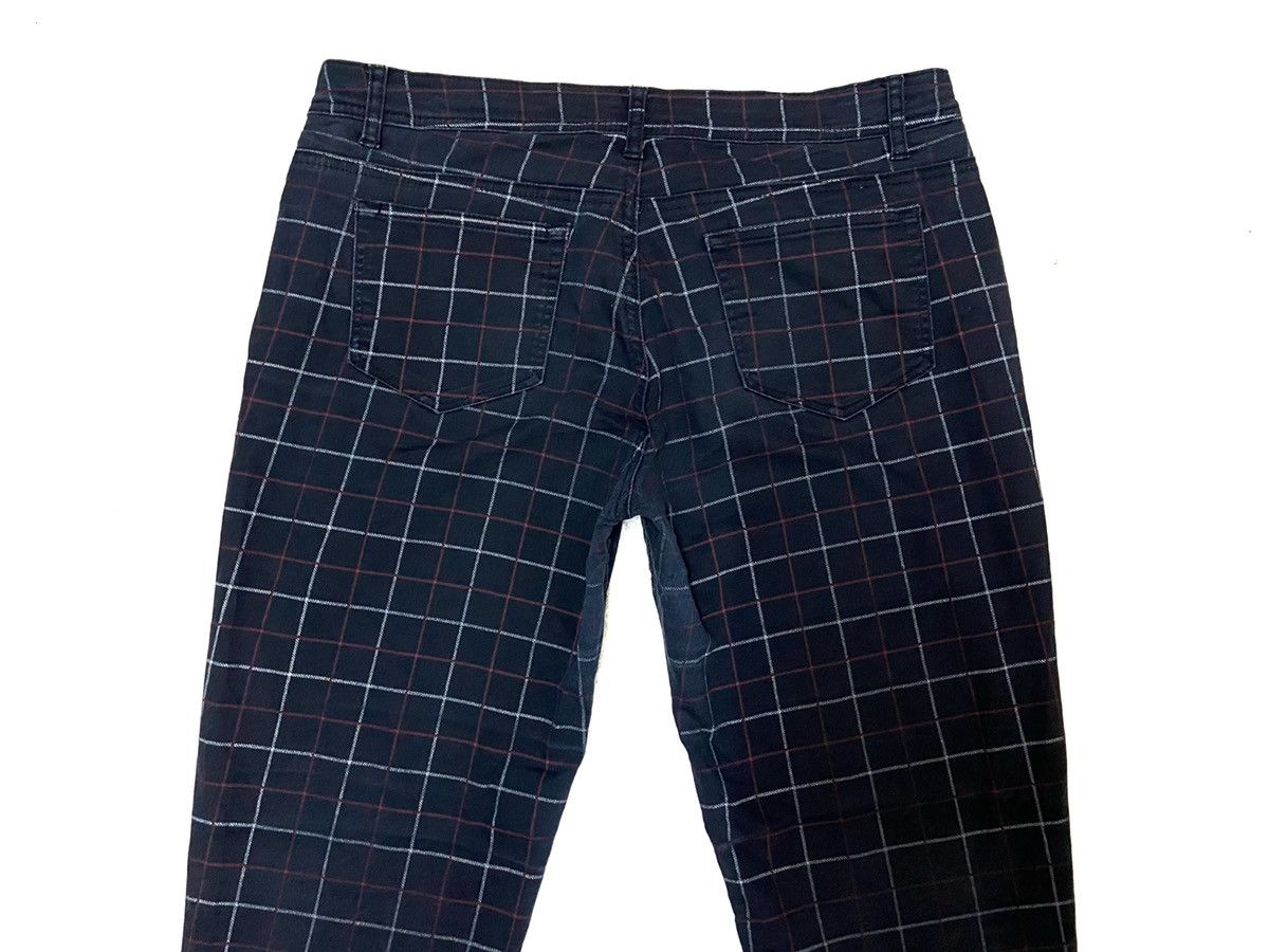 Japanese Brand × Vintage Japanese Brand Tartan Checkered Pants Dark Blue Slim Fit Size US 32 / EU 48 - 4 Thumbnail